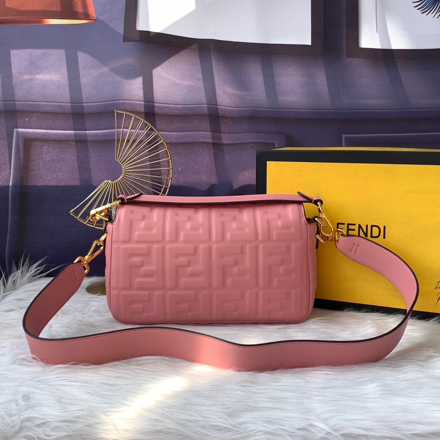 Fendi pink crossbody bag