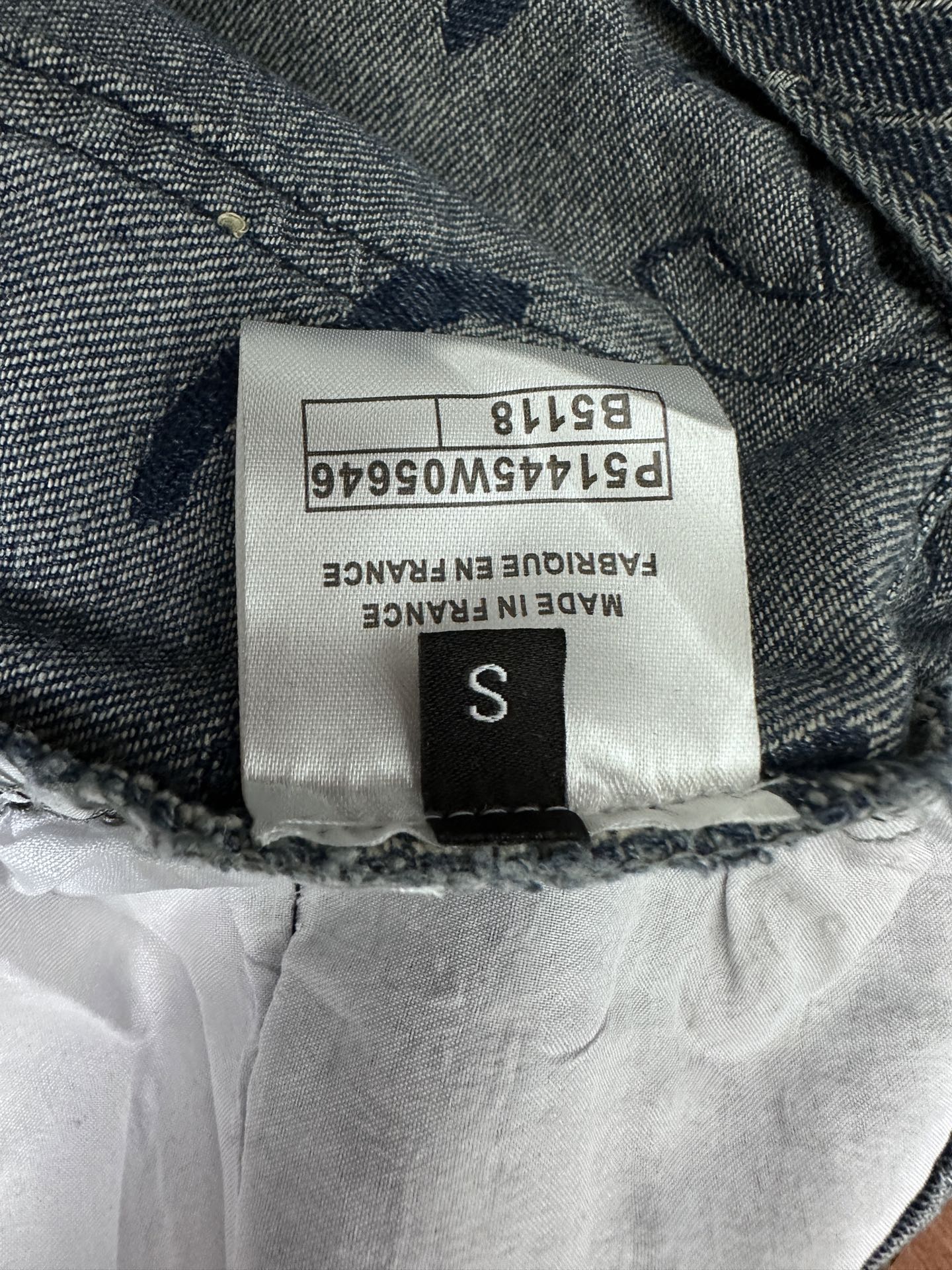 CHANEL Printed Denim Wide-Leg Jeans