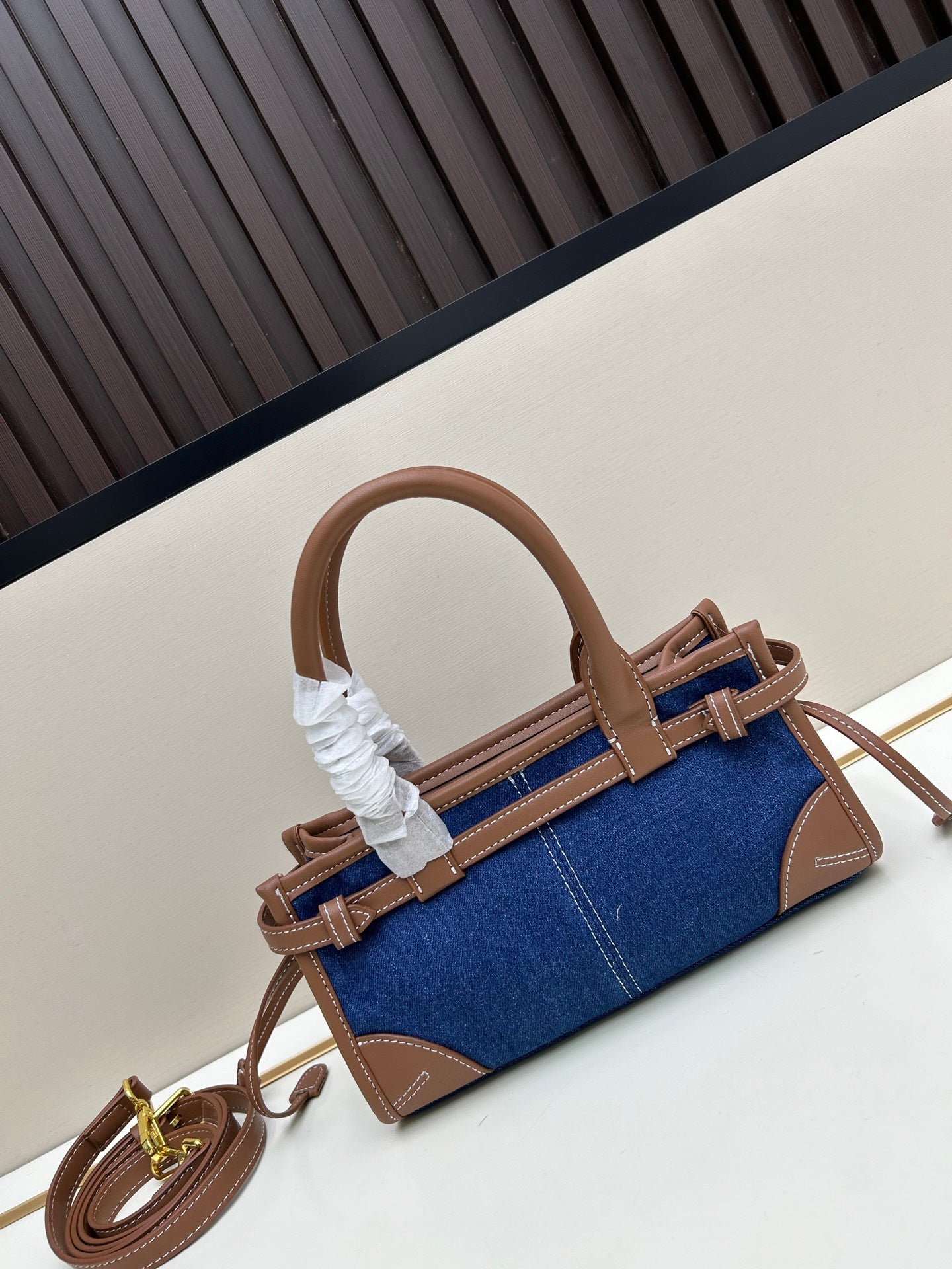 Prada denim handbag
