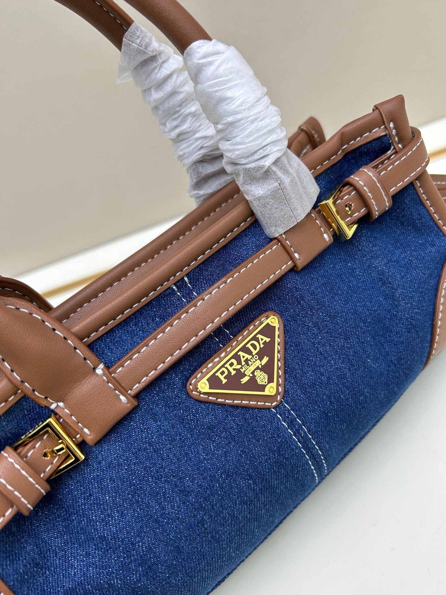 Prada denim handbag