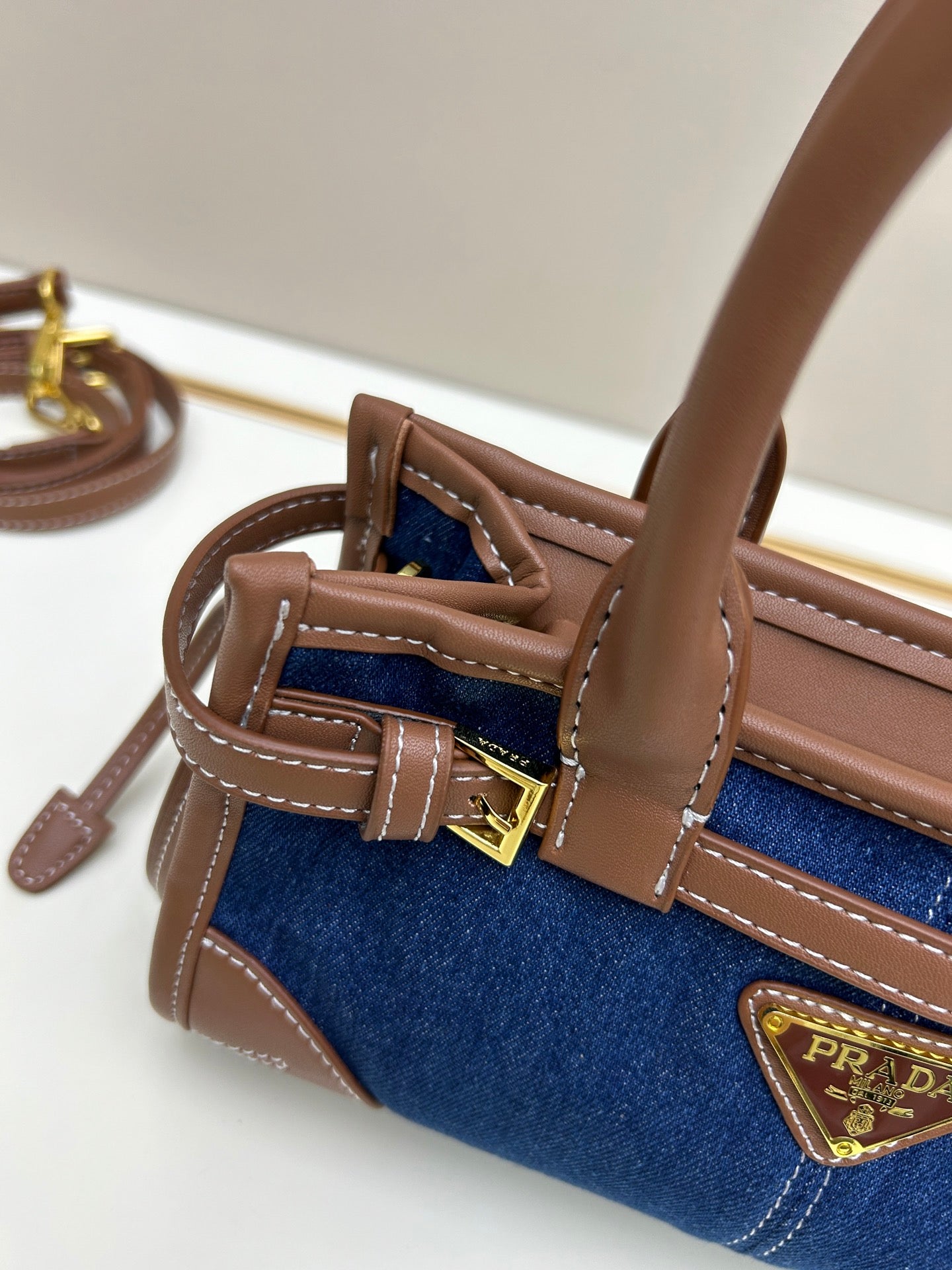 Prada denim handbag