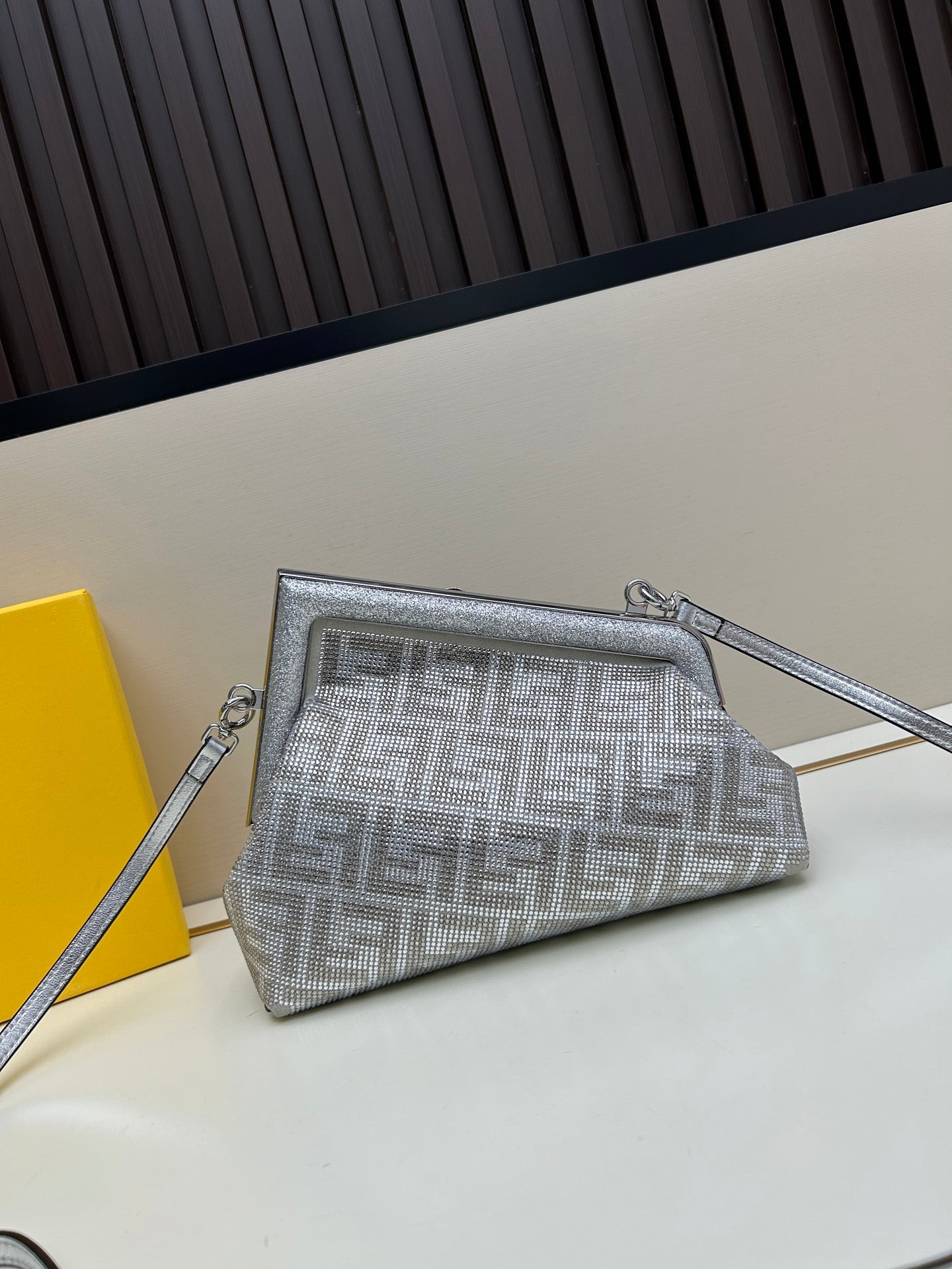 Fendi Crystal-Embellished First Shoulder Bag