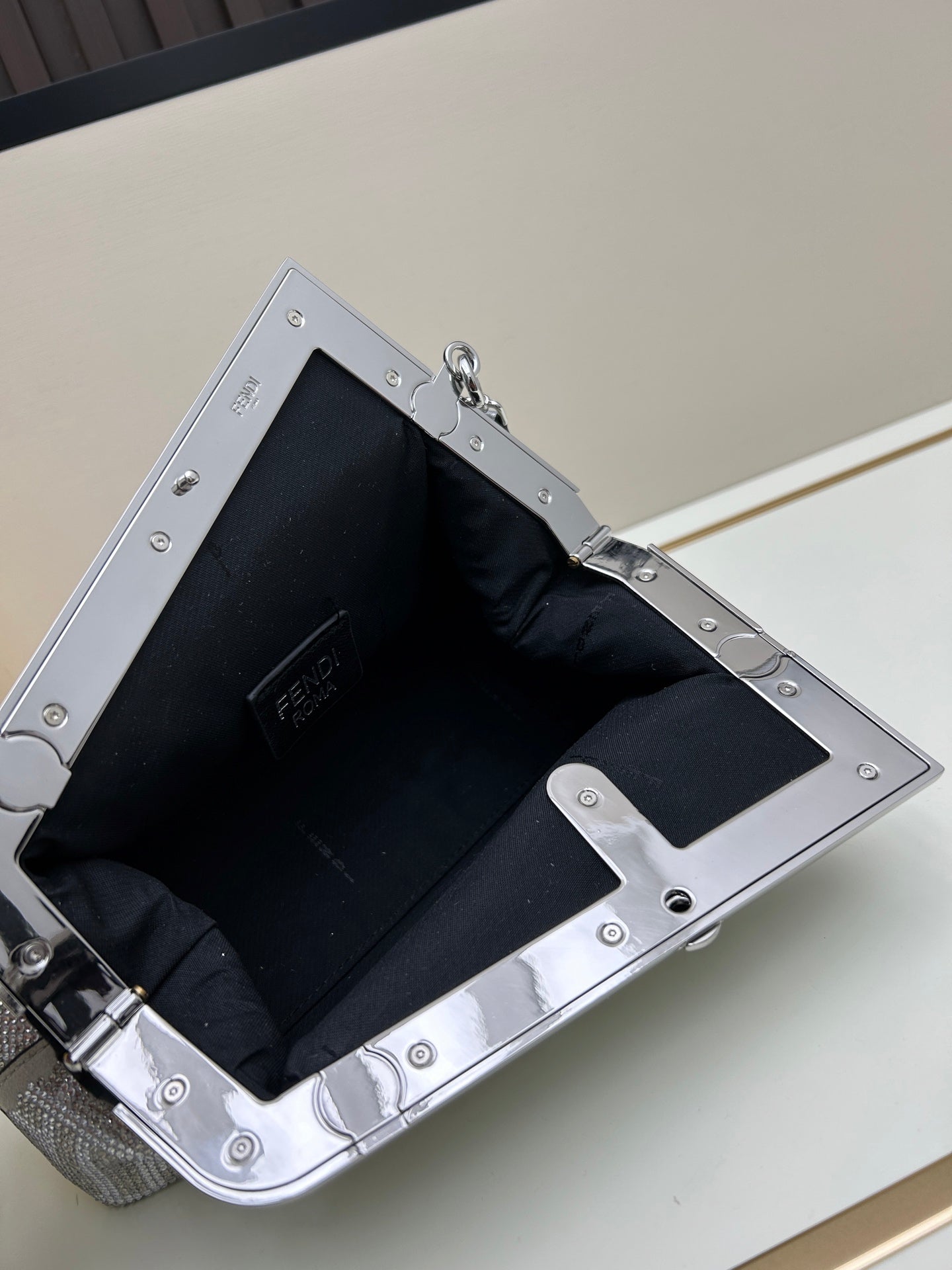 Fendi Crystal-Embellished First Shoulder Bag