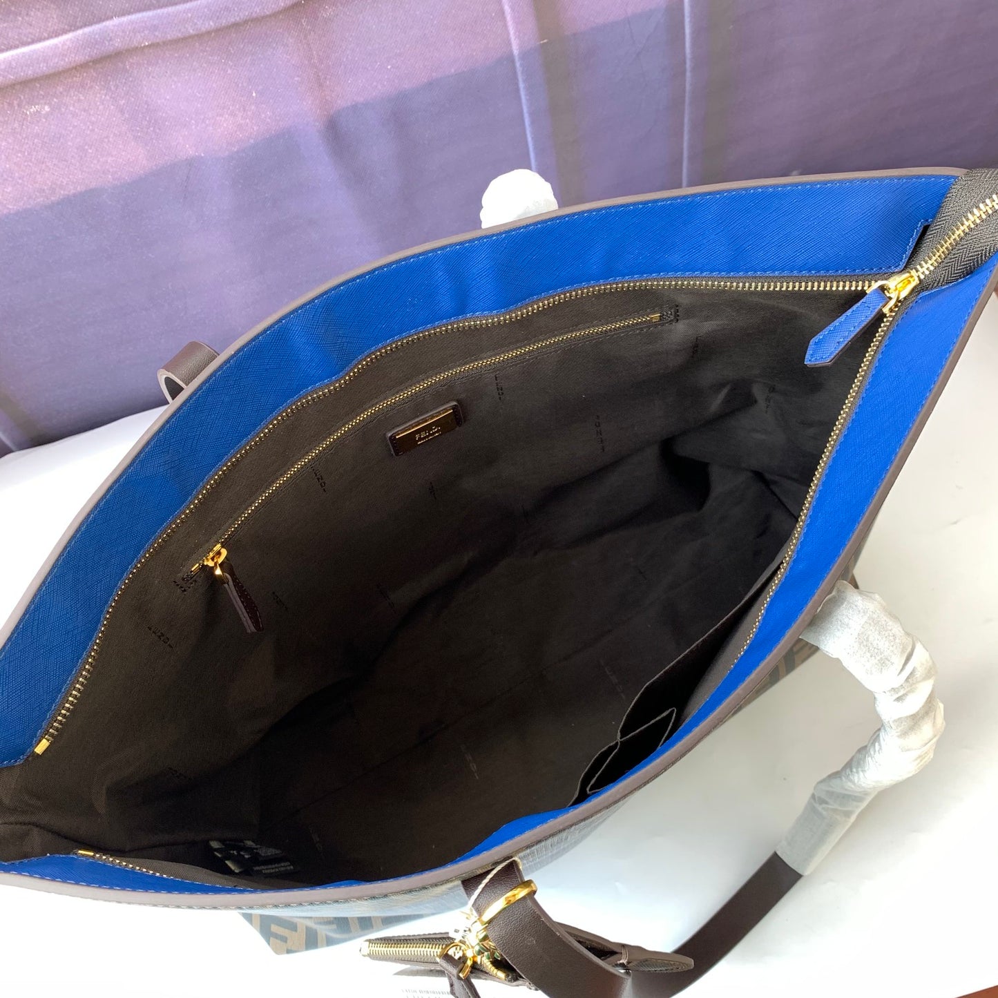 Fendi F8BR388 – Blue Monogram Tote Bag