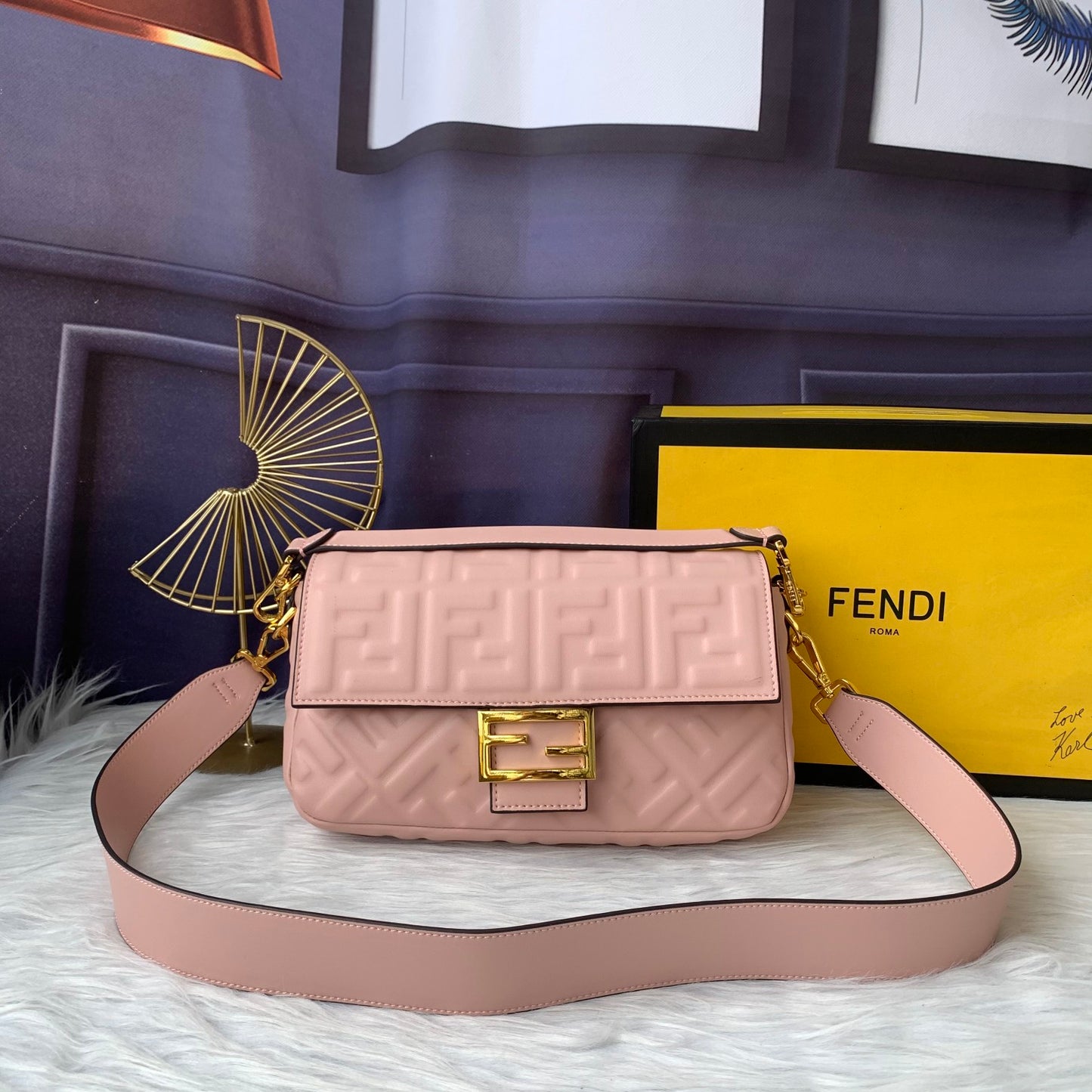 Fendi F8BR600 – Nude Pink Leather Bag