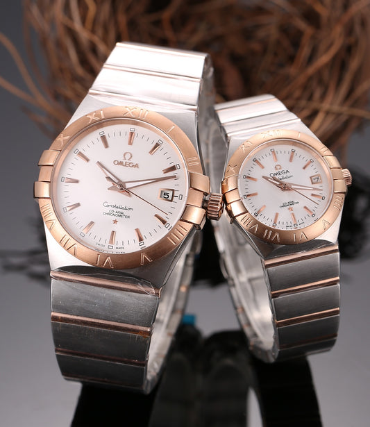 OMEGA Double Eagle Series – Couple’s Matching Watches (Three-Hand Synchronized)