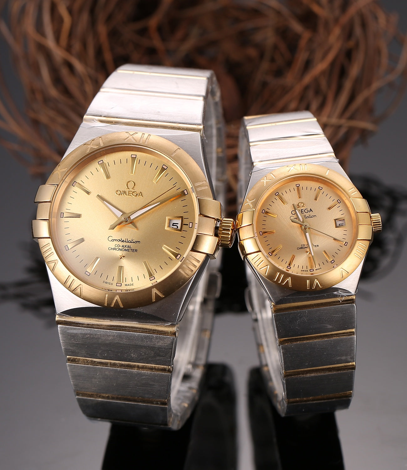 OMEGA Double Eagle Series – Couple’s Matching Watches (Three-Hand Synchronized)