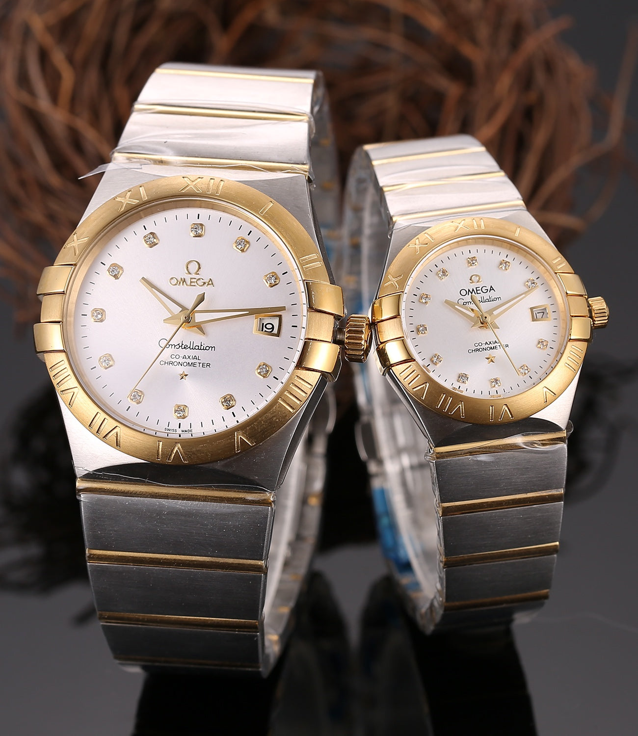 OMEGA Double Eagle Series – Couple’s Matching Watches (Three-Hand Synchronized)