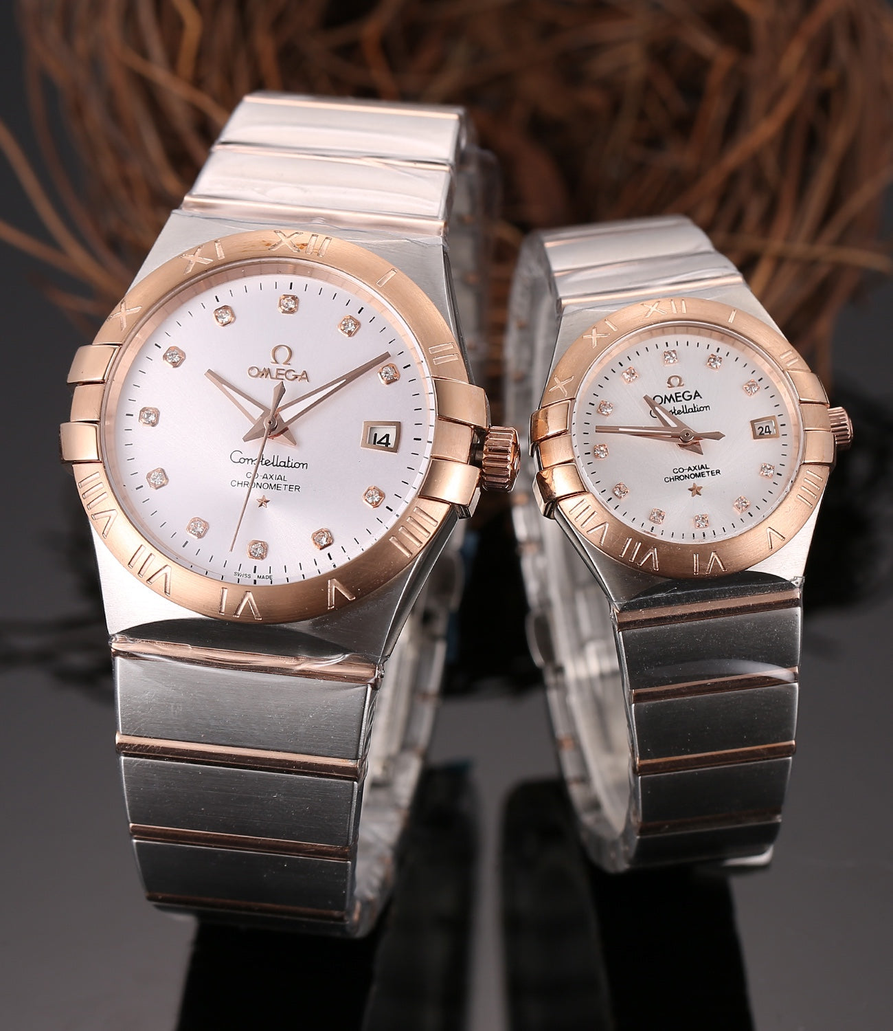 OMEGA Double Eagle Series – Couple’s Matching Watches (Three-Hand Synchronized)