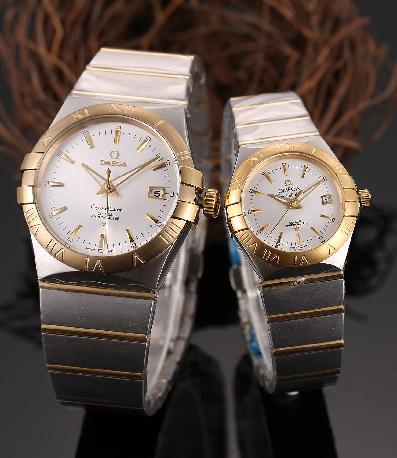 OMEGA Double Eagle Series – Couple’s Matching Watches (Three-Hand Synchronized)
