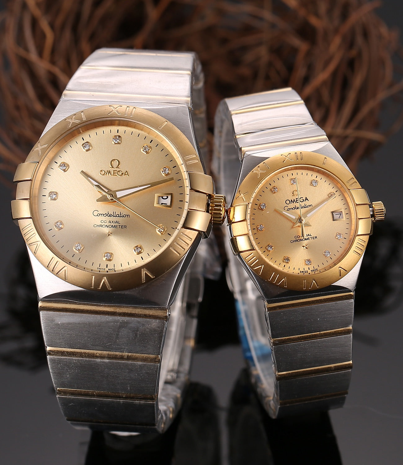 OMEGA Double Eagle Series – Couple’s Matching Watches (Three-Hand Synchronized)