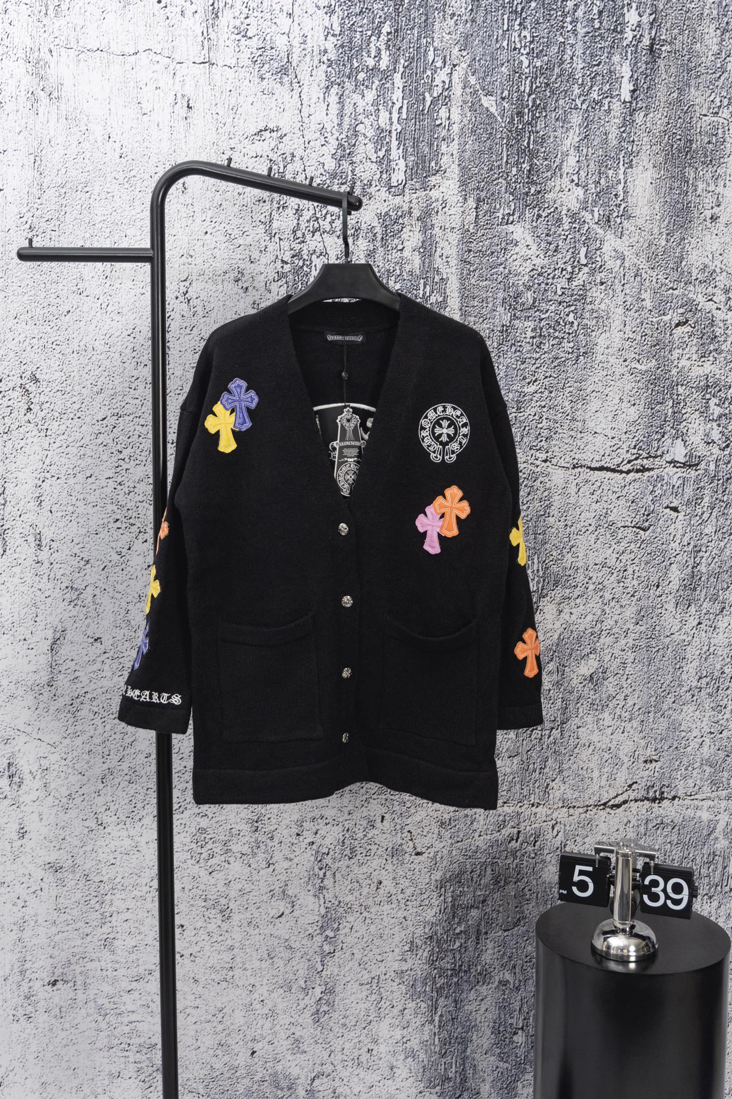 Chrome Hearts Colored Cross Patch Knit Cardigan