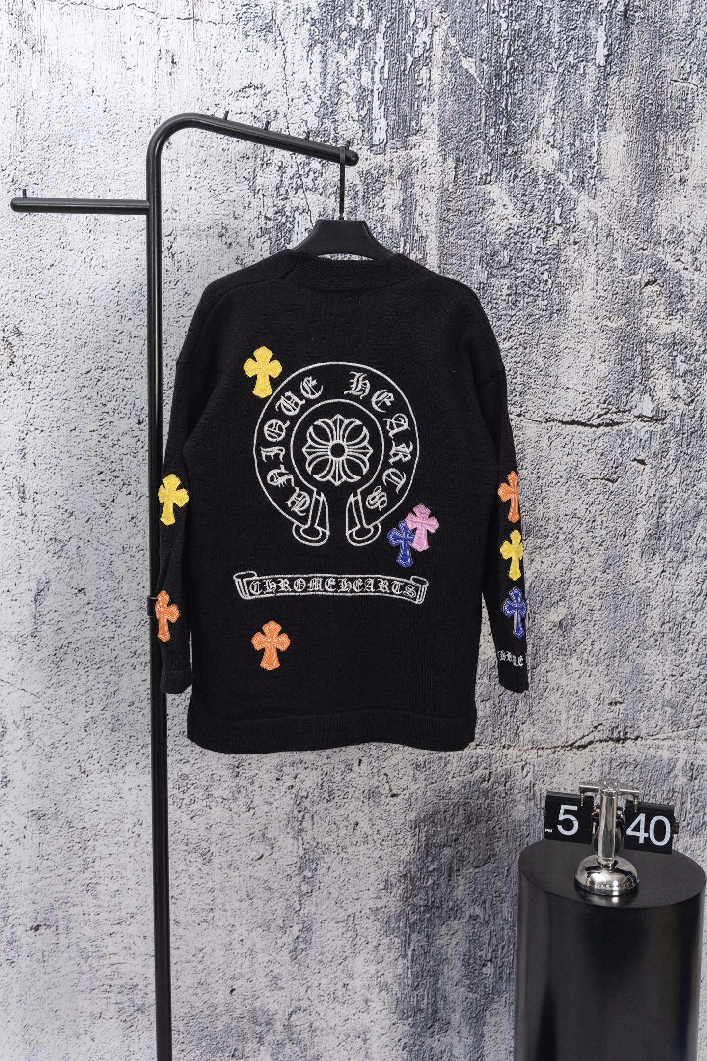 Chrome Hearts Colored Cross Patch Knit Cardigan