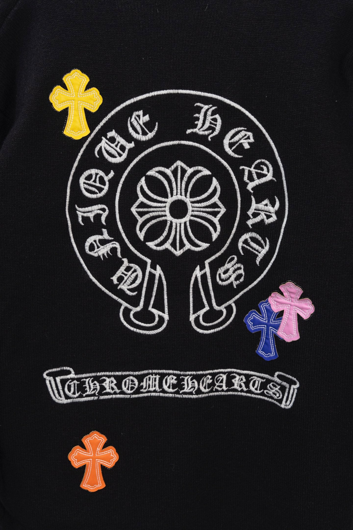 Chrome Hearts Colored Cross Patch Knit Cardigan