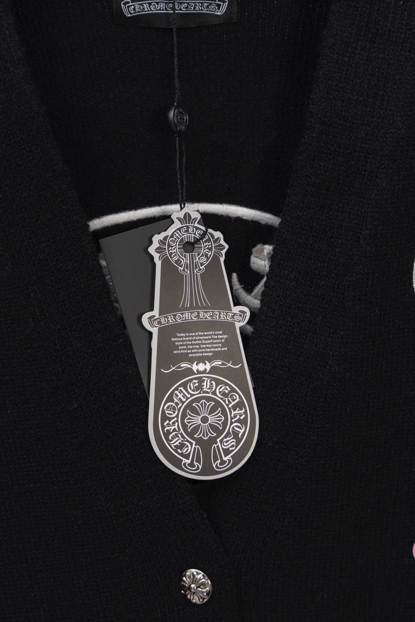 Chrome Hearts Colored Cross Patch Knit Cardigan