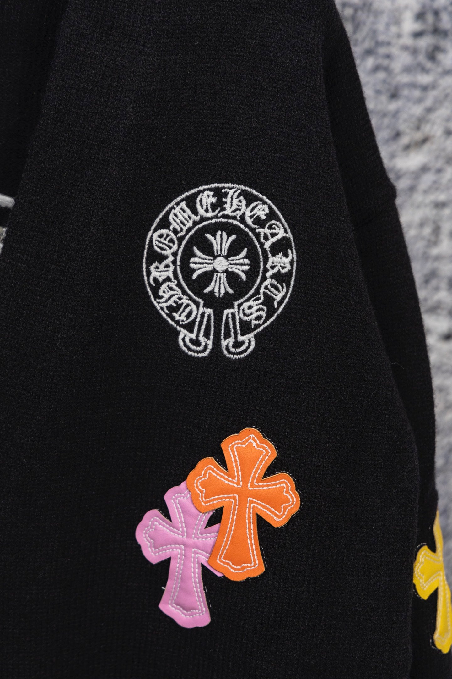 Chrome Hearts Colored Cross Patch Knit Cardigan