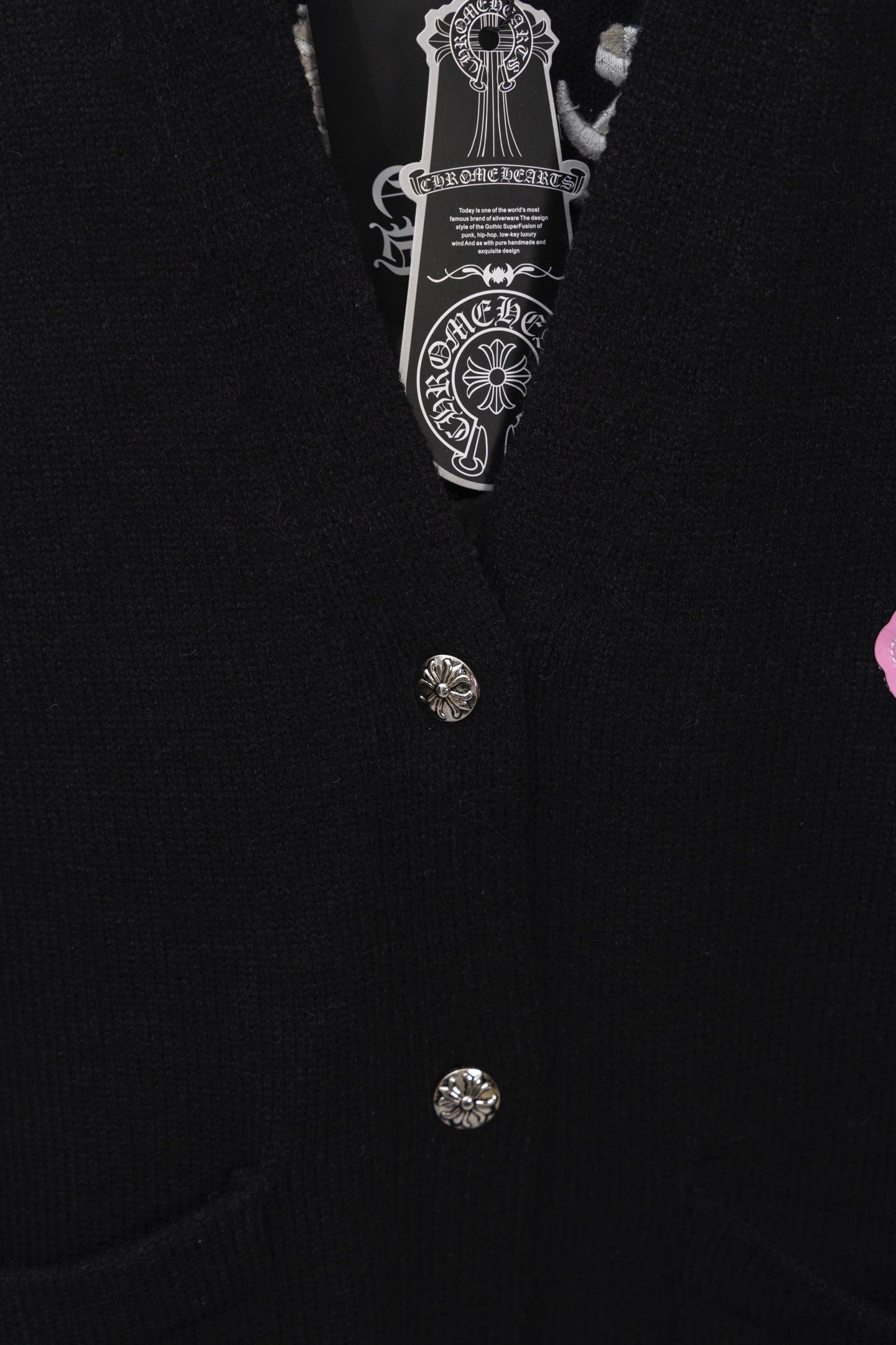 Chrome Hearts Colored Cross Patch Knit Cardigan