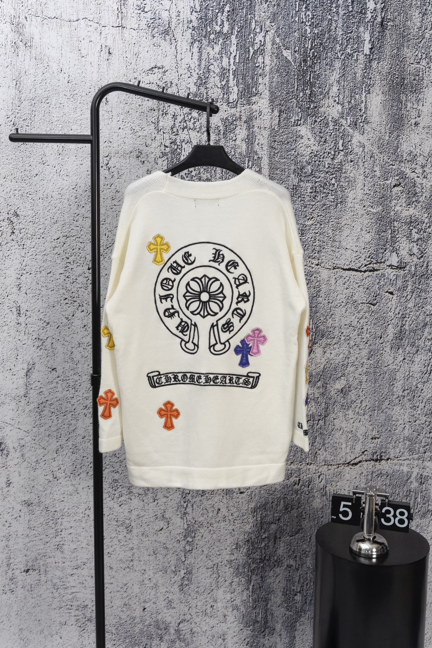 Chrome Hearts Colored Cross Patch Knit Cardigan
