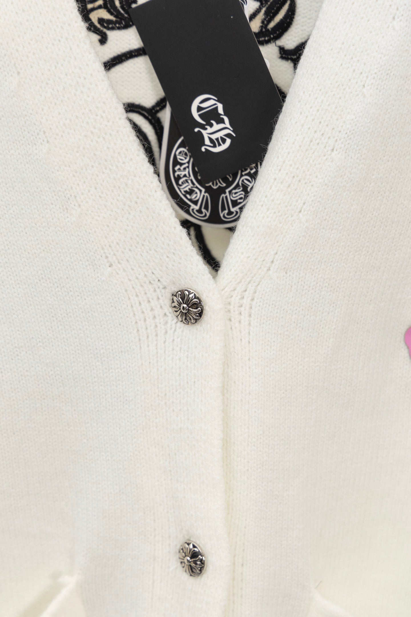 Chrome Hearts Colored Cross Patch Knit Cardigan
