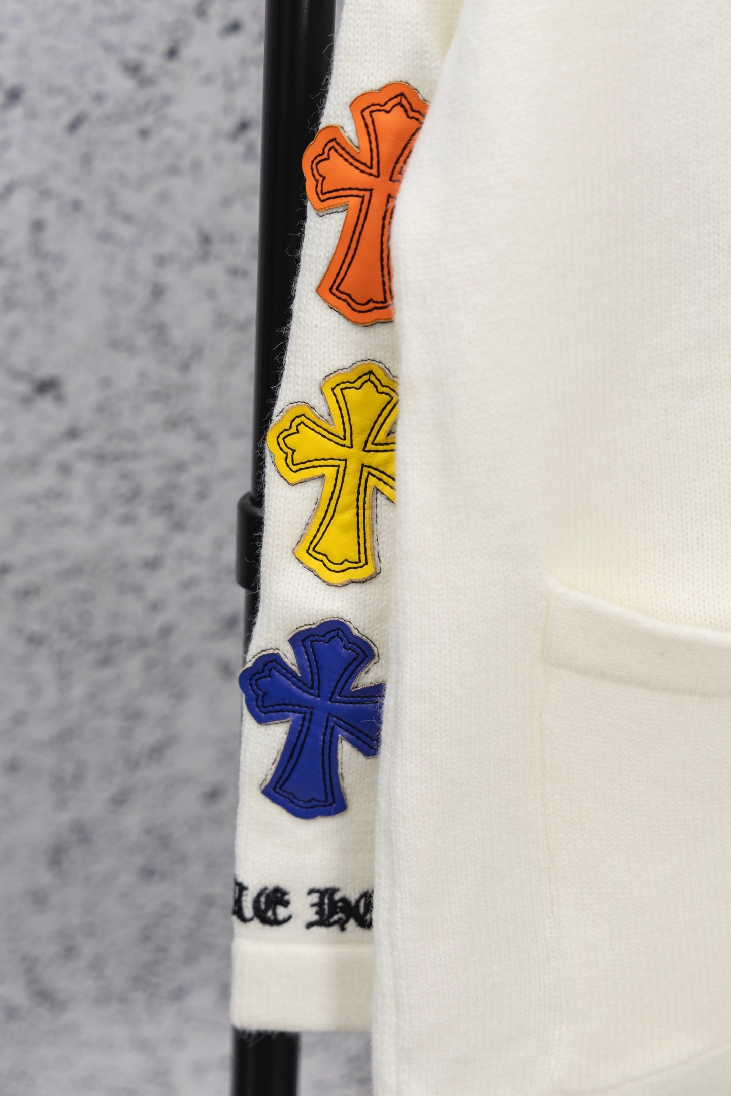 Chrome Hearts Colored Cross Patch Knit Cardigan