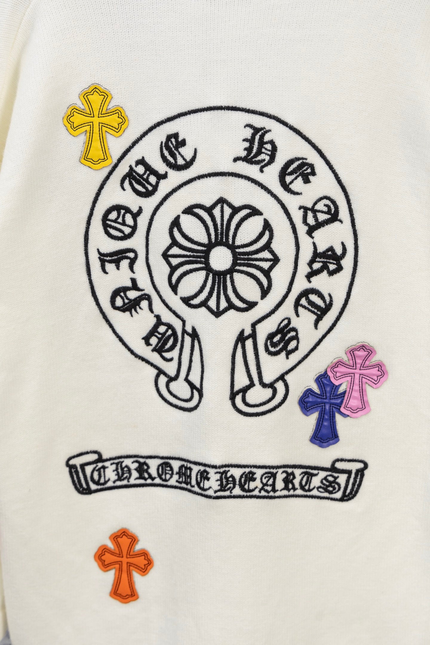 Chrome Hearts Colored Cross Patch Knit Cardigan