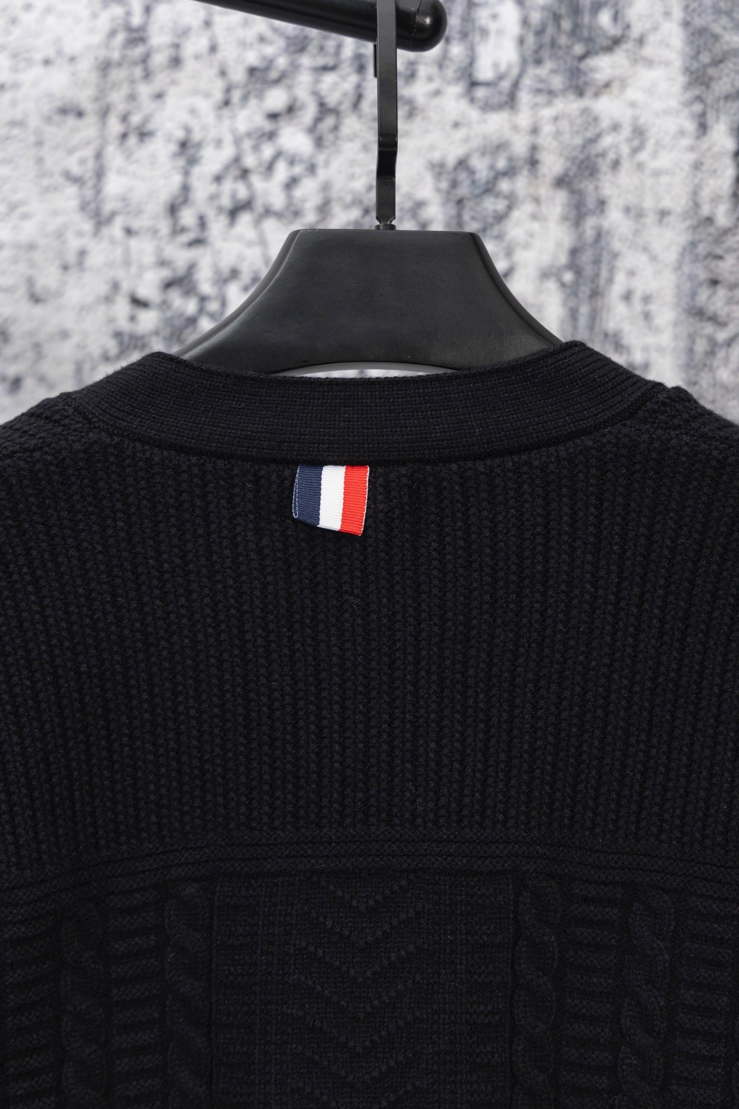 THOM BROWNE Classic Four-Bar Drop Shoulder Knit Cardigan