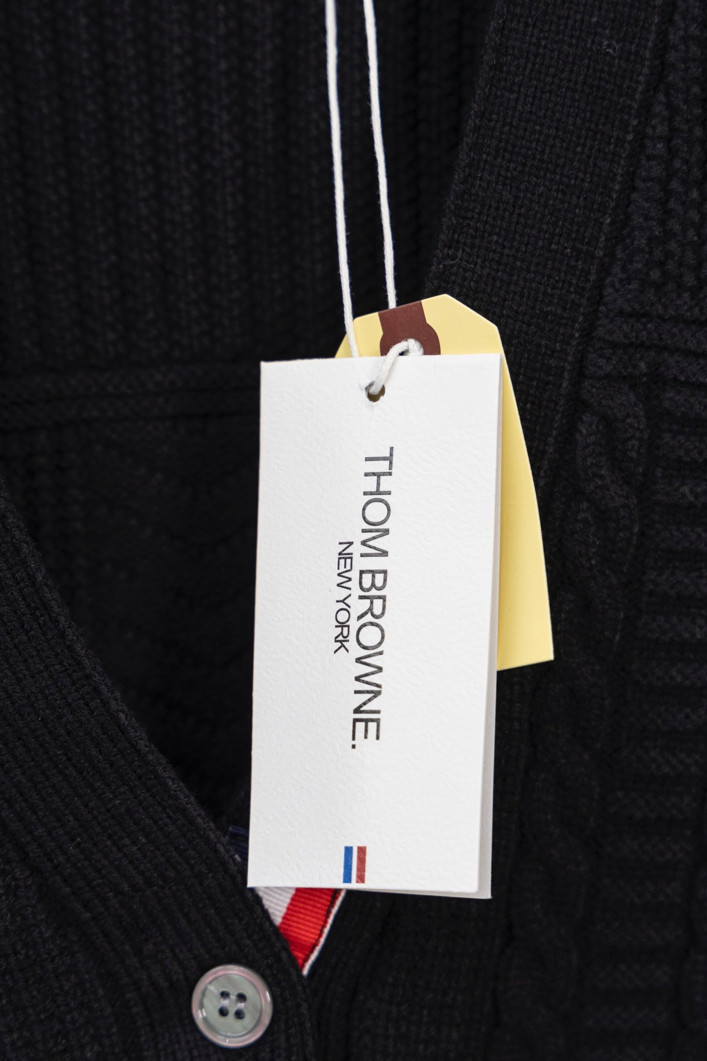 THOM BROWNE Classic Four-Bar Drop Shoulder Knit Cardigan