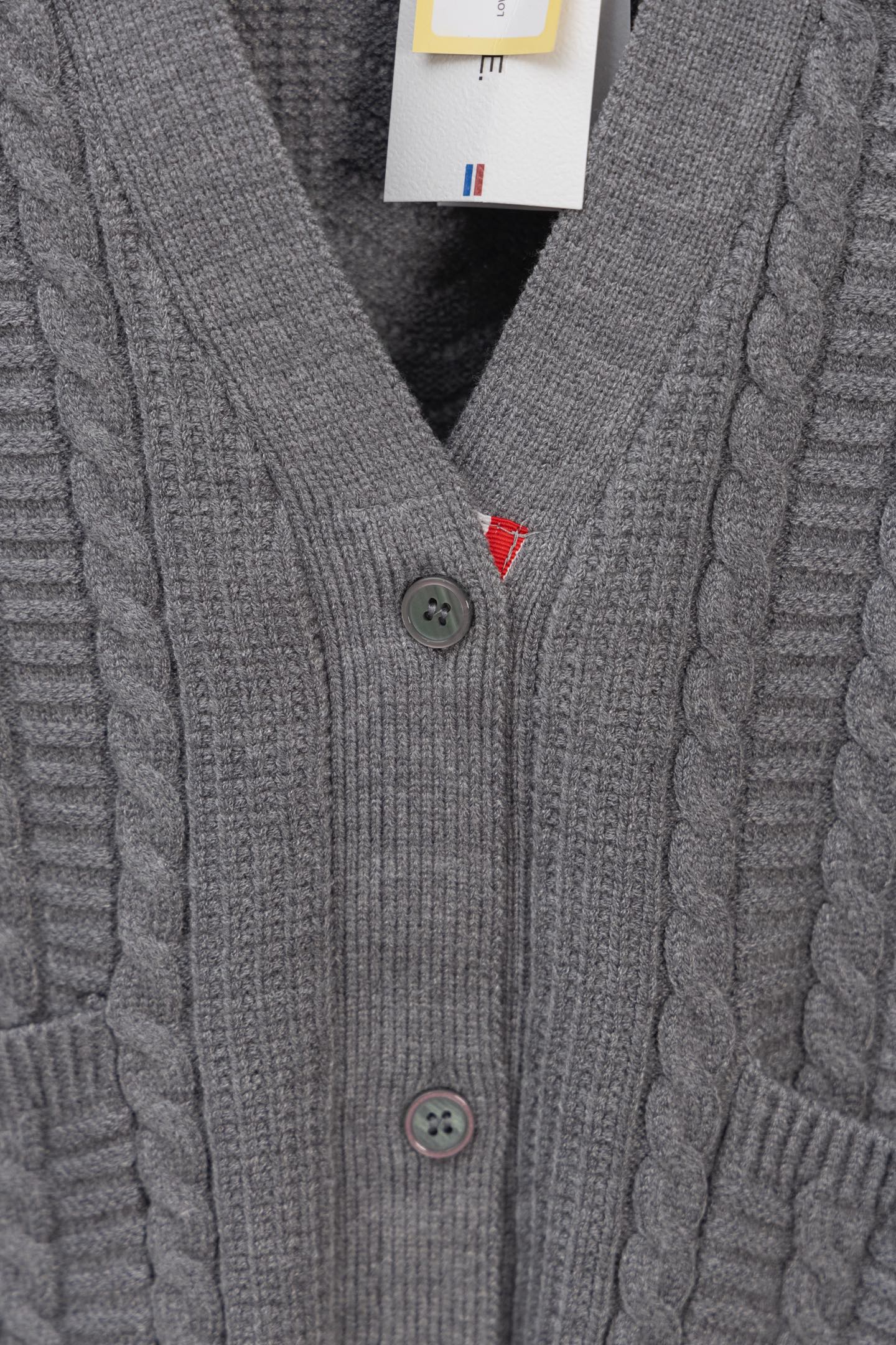 THOM BROWNE Classic Four-Bar Drop Shoulder Knit Cardigan