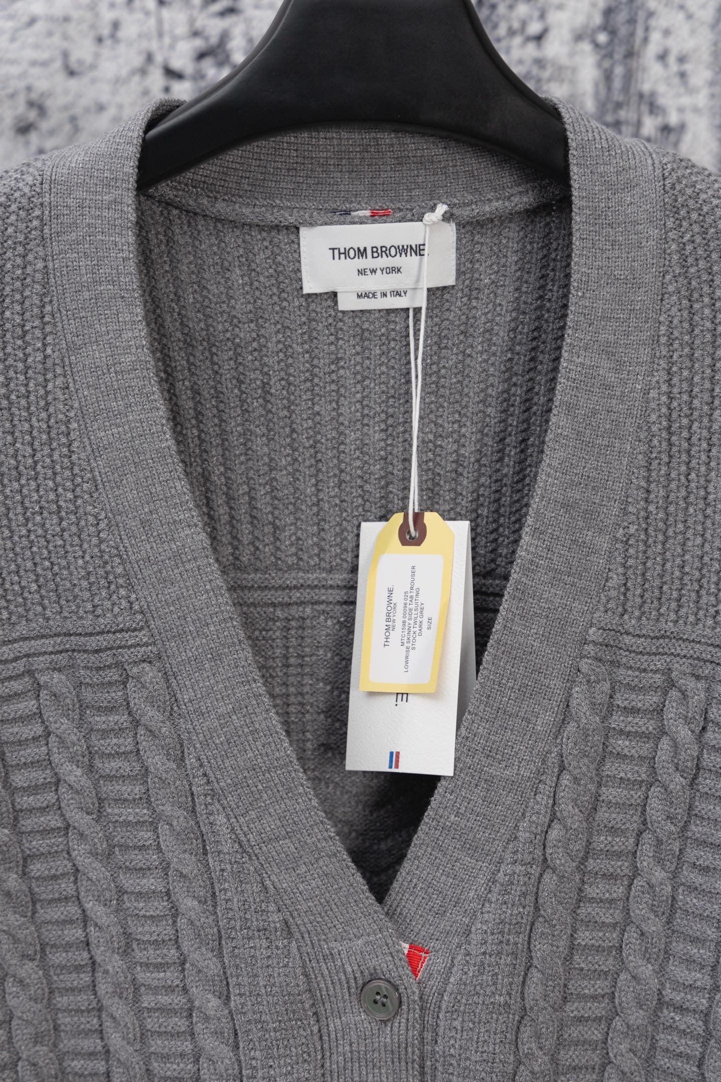 THOM BROWNE Classic Four-Bar Drop Shoulder Knit Cardigan