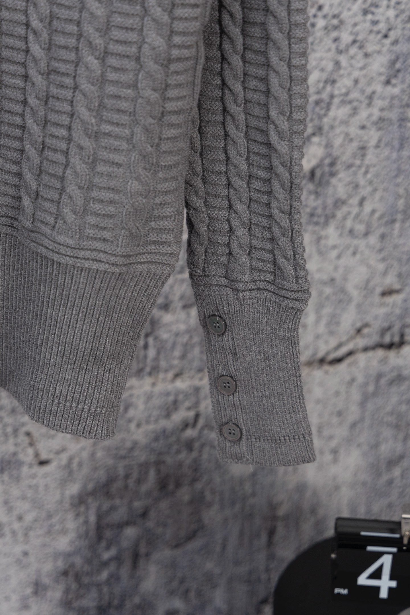 THOM BROWNE Classic Four-Bar Drop Shoulder Knit Cardigan