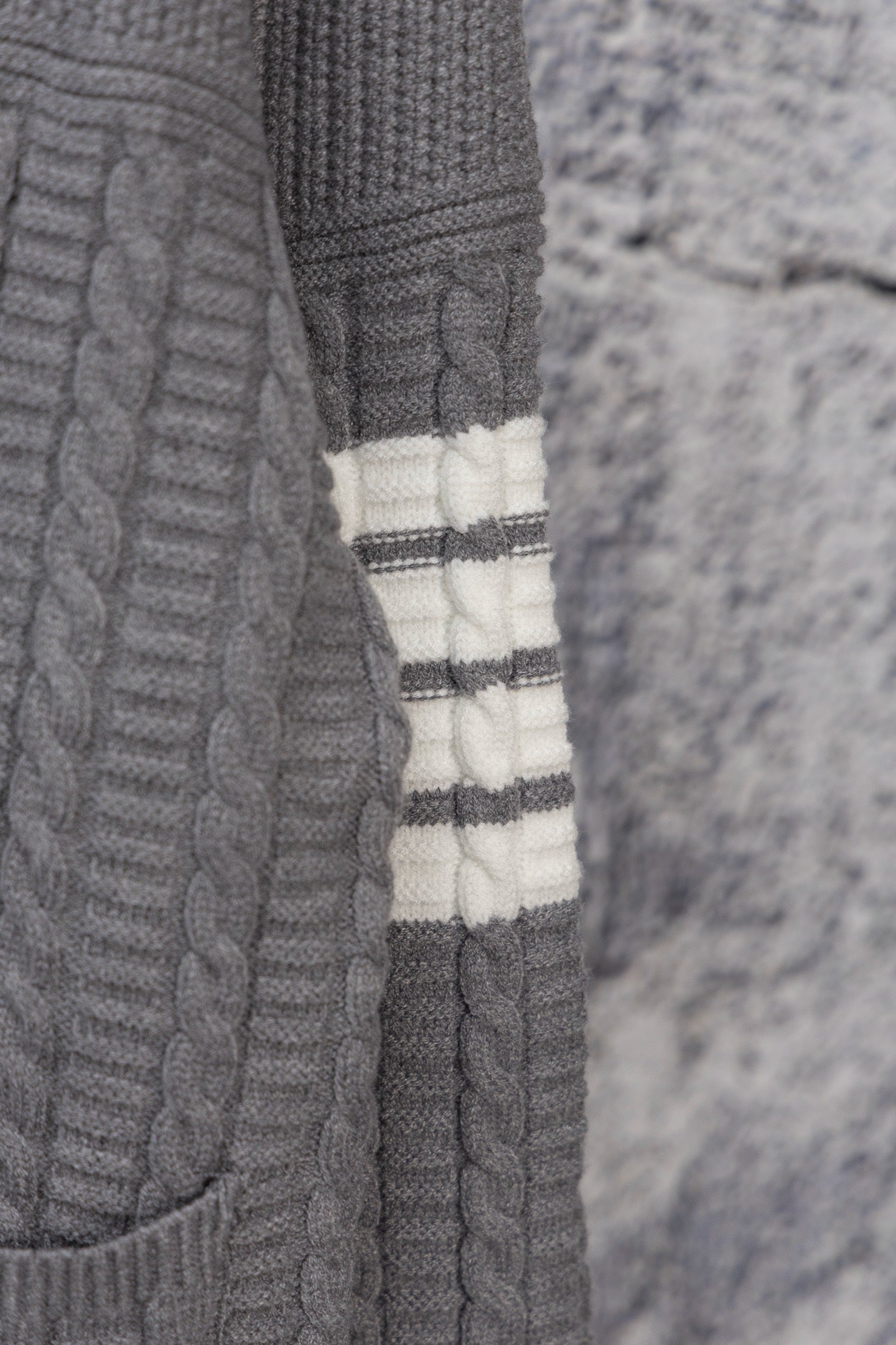 THOM BROWNE Classic Four-Bar Drop Shoulder Knit Cardigan