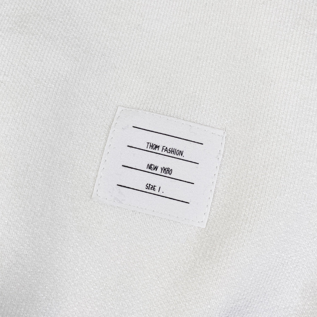 THOM BROWNE 24SS Classic Double-Stripe Sleeve Wool Knit Baseball Jacket – Premium Version