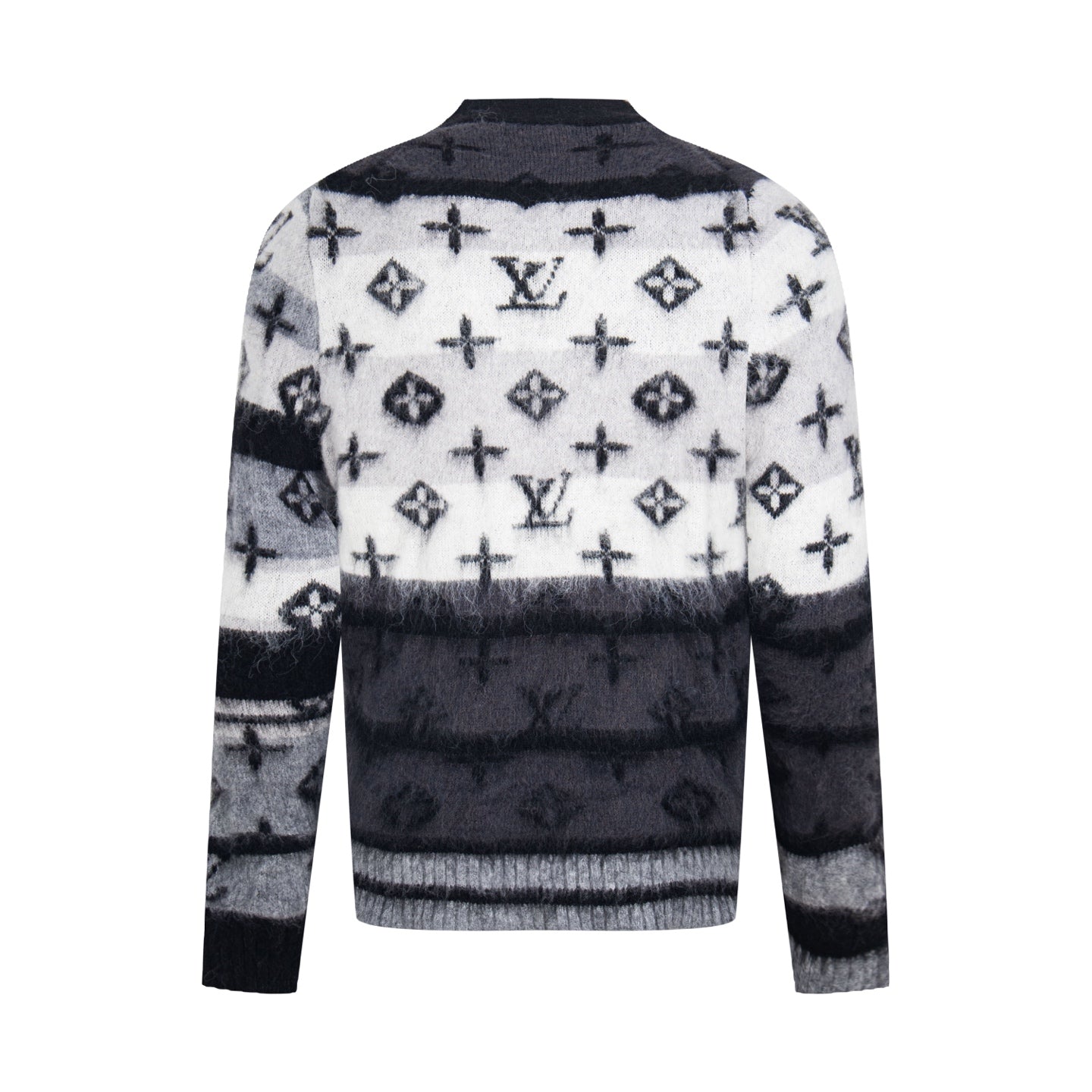 Louis Vuitton 23FW Gradient Mohair Cardigan (Gray &amp; White)