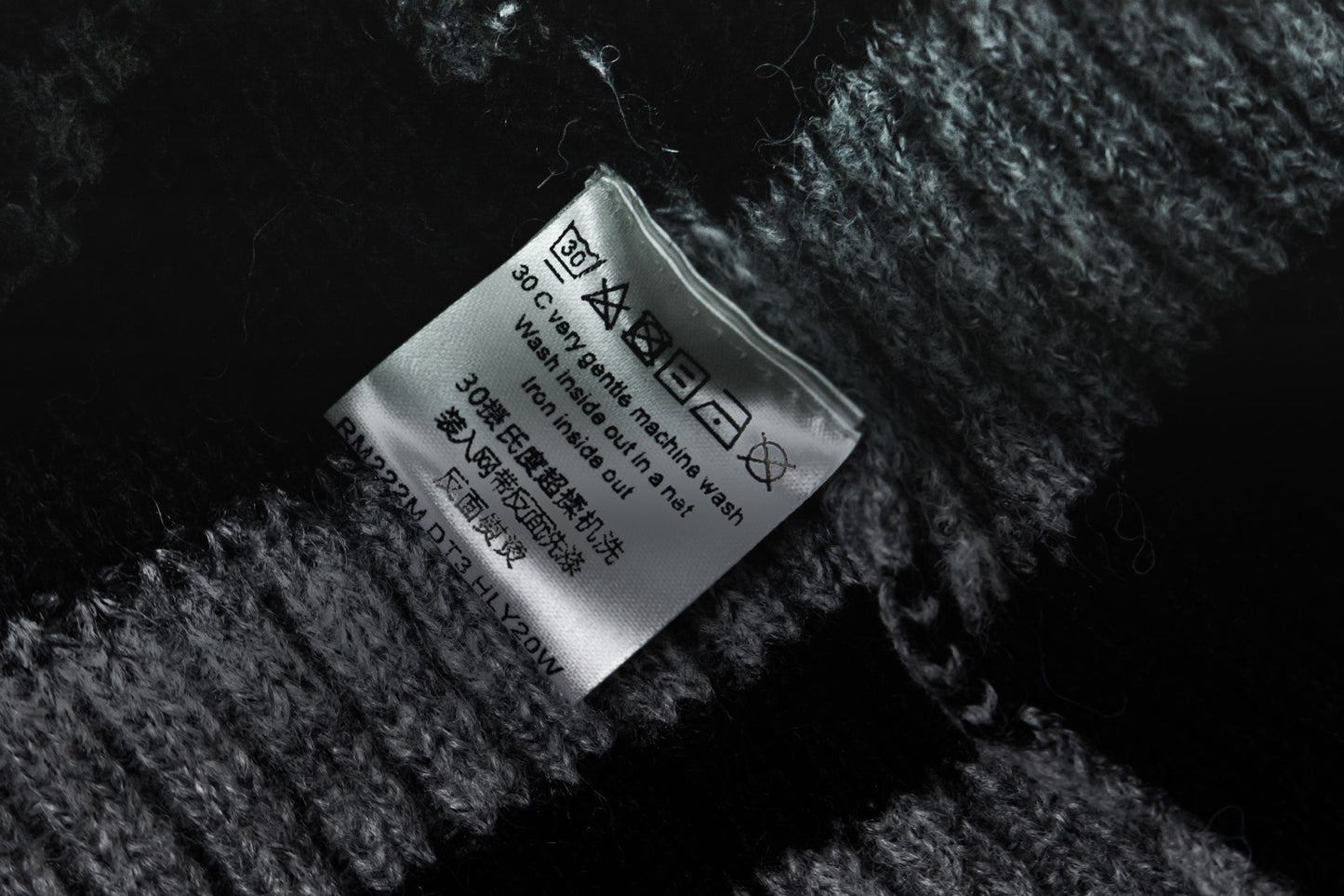 Louis Vuitton 23FW Gradient Mohair Cardigan (Gray &amp; White)