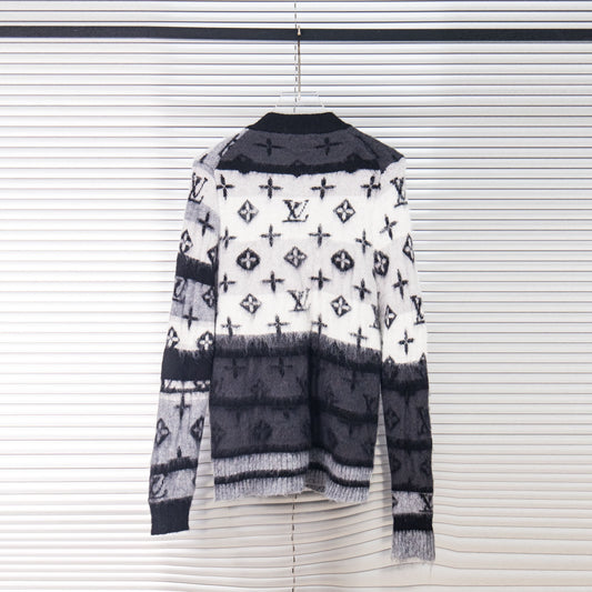 Louis Vuitton 23FW Gradient Mohair Cardigan (Gray &amp; White)