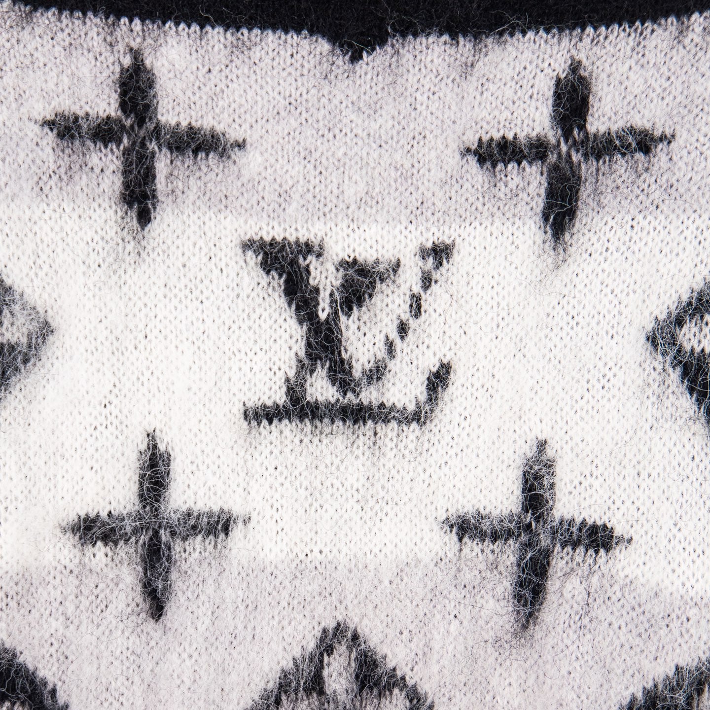 Louis Vuitton 23FW Gradient Mohair Cardigan (Gray &amp; White)