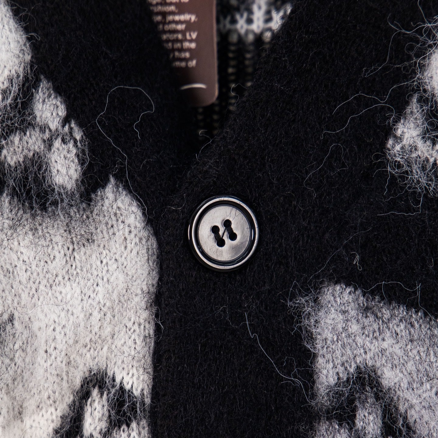 Louis Vuitton 23FW Gradient Mohair Cardigan (Gray &amp; White)