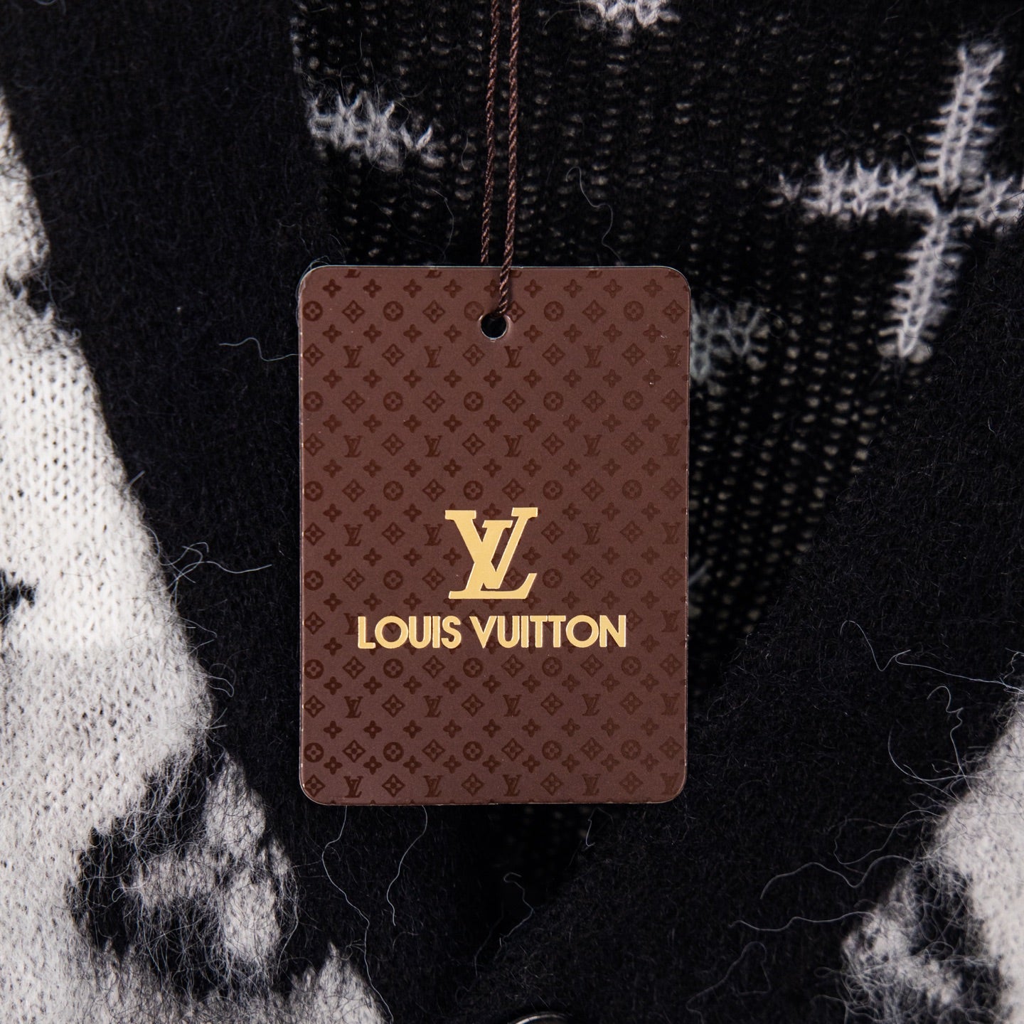 Louis Vuitton 23FW Gradient Mohair Cardigan (Gray &amp; White)