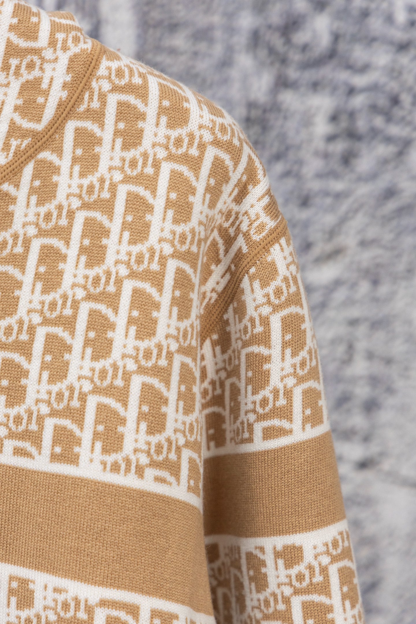 DIOR 25FW Classic Oblique Reversible Cashmere Hoodie Cardigan