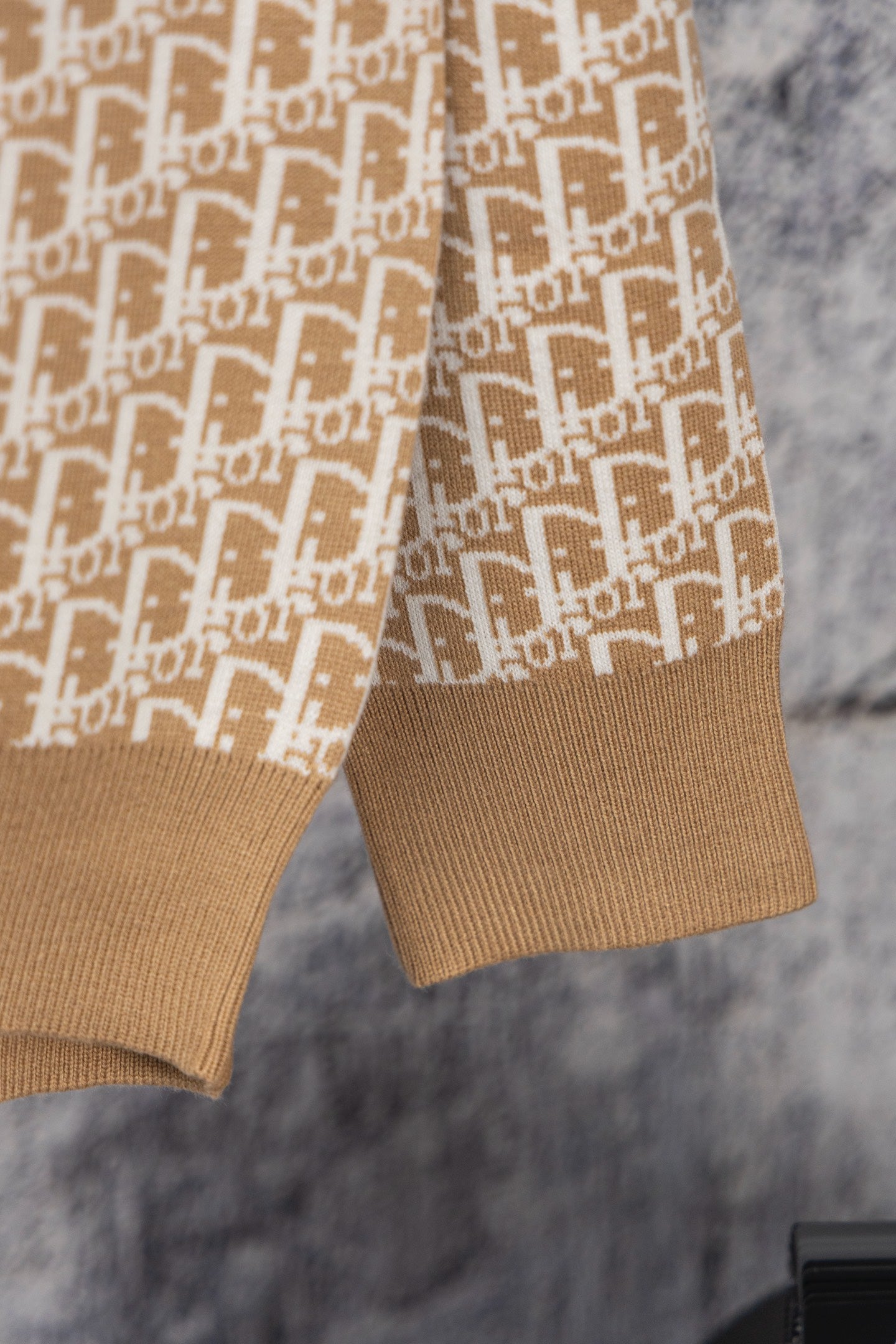 DIOR 25FW Classic Oblique Reversible Cashmere Hoodie Cardigan