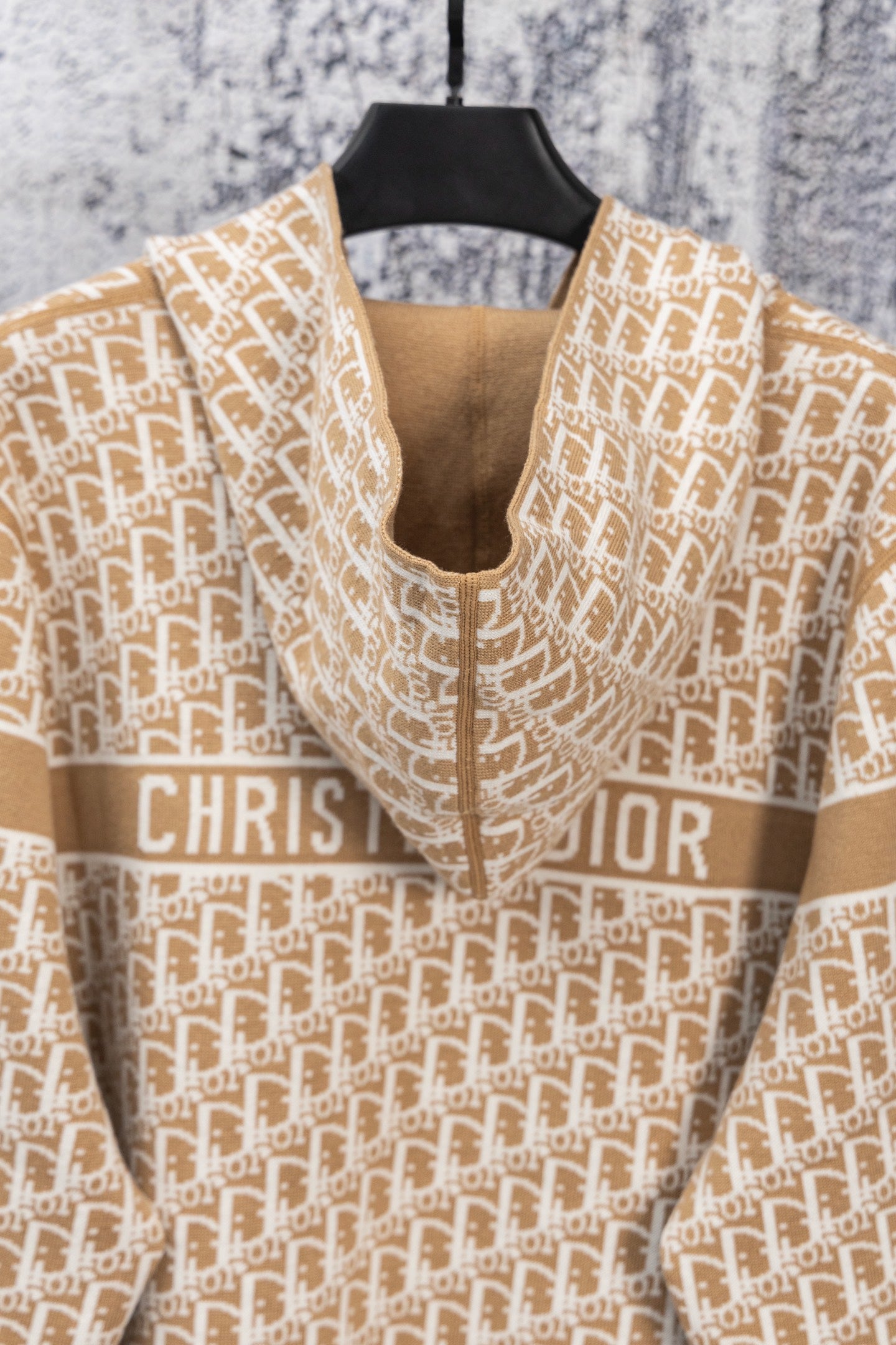 DIOR 25FW Classic Oblique Reversible Cashmere Hoodie Cardigan