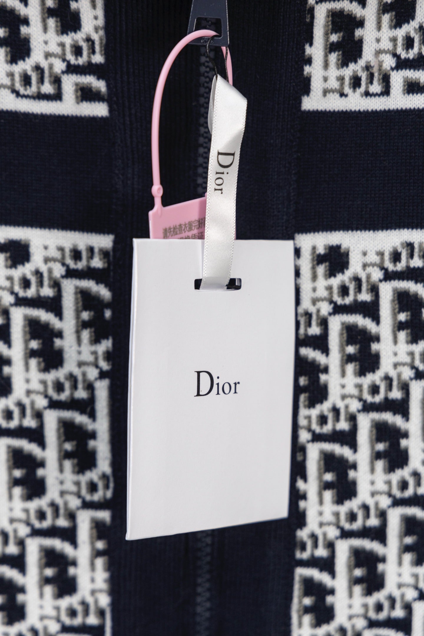 DIOR 25FW Classic Oblique Reversible Cashmere Collar Sweater