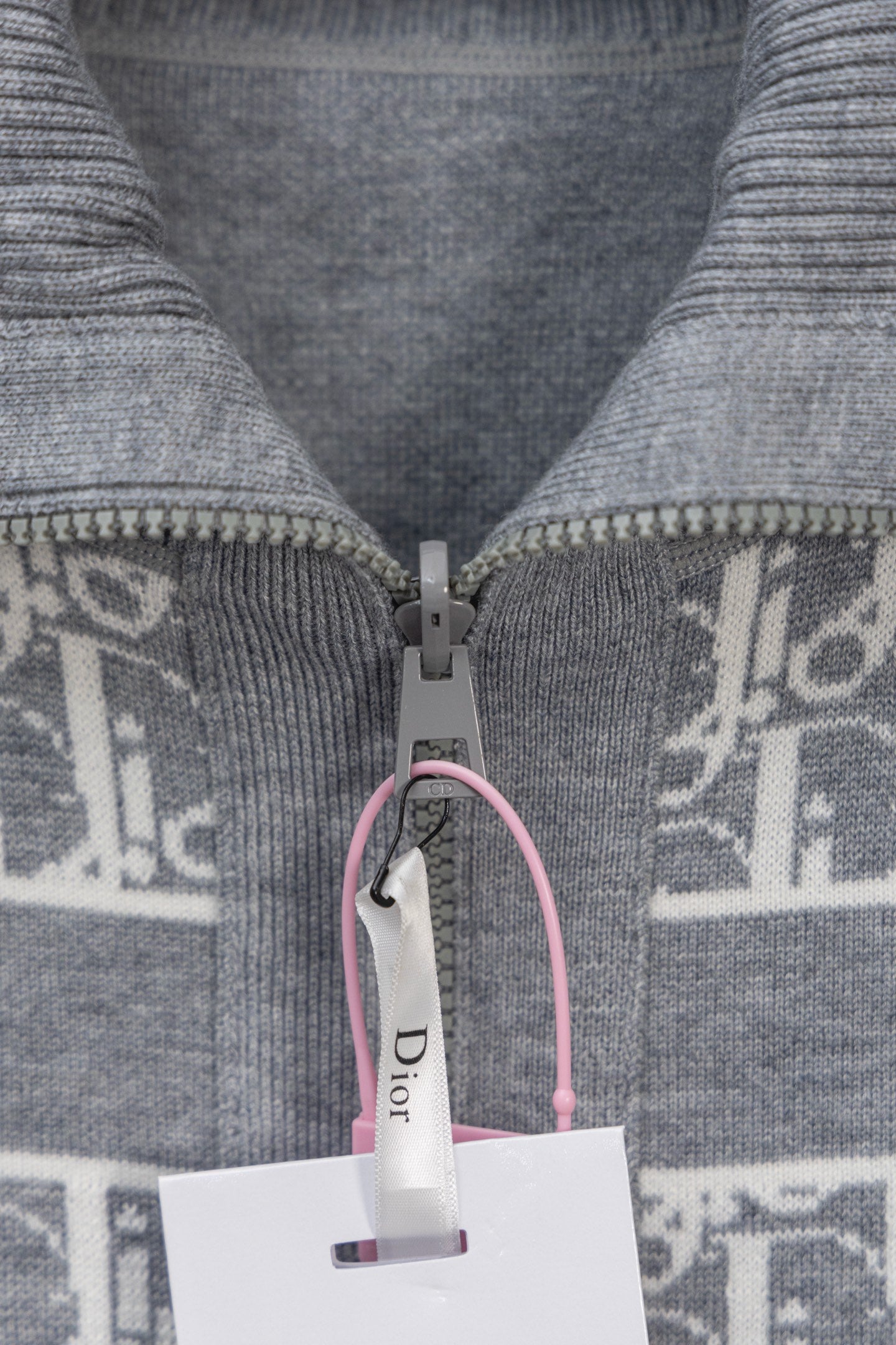 DIOR 25FW Classic Oblique Reversible Cashmere Collar Sweater