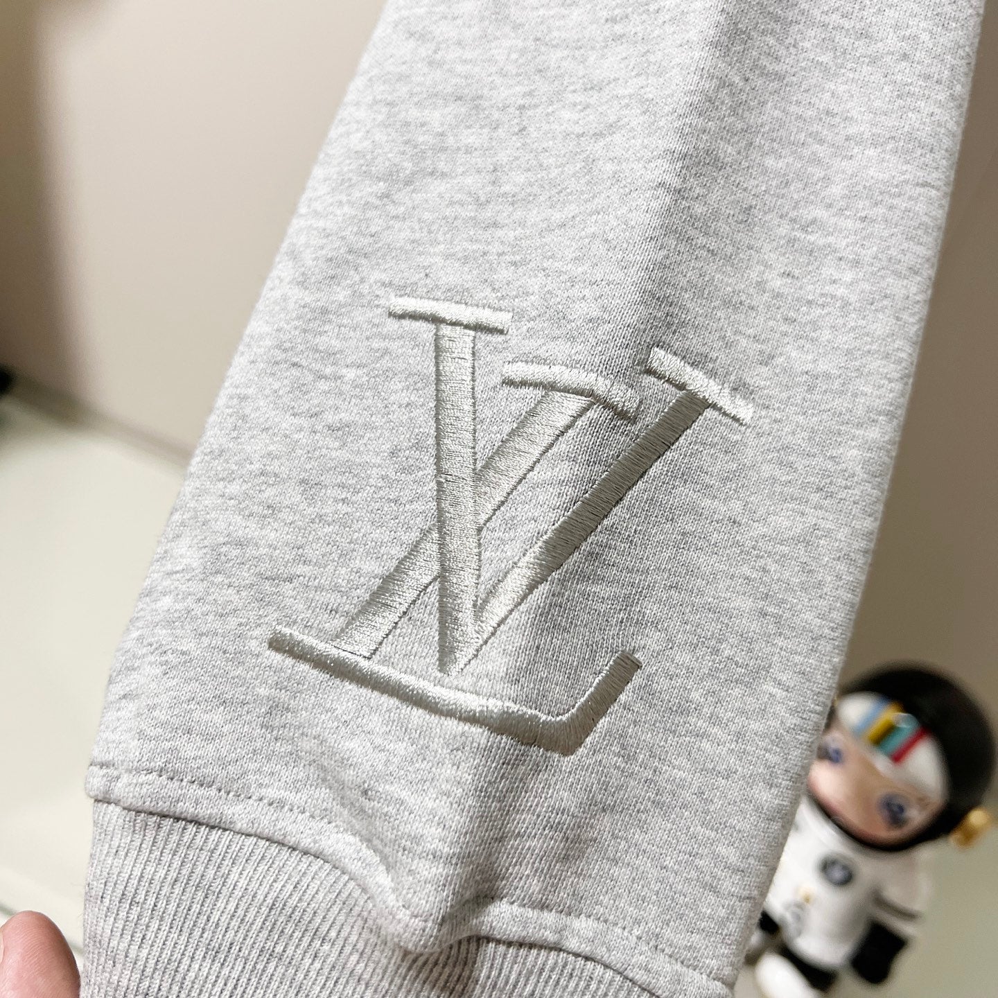 LOUIS VUITTON 420g Cotton Hoodie with Embroidered Monogram &amp; Floral Clover Logo