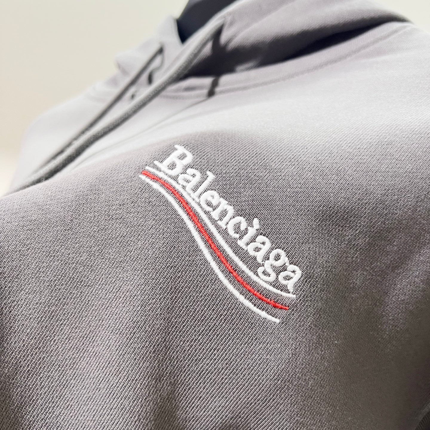 BALENCIAGA 420g Cotton Hoodie with Classic Front &amp; Back Coca-Cola Wave Logo Embroidery