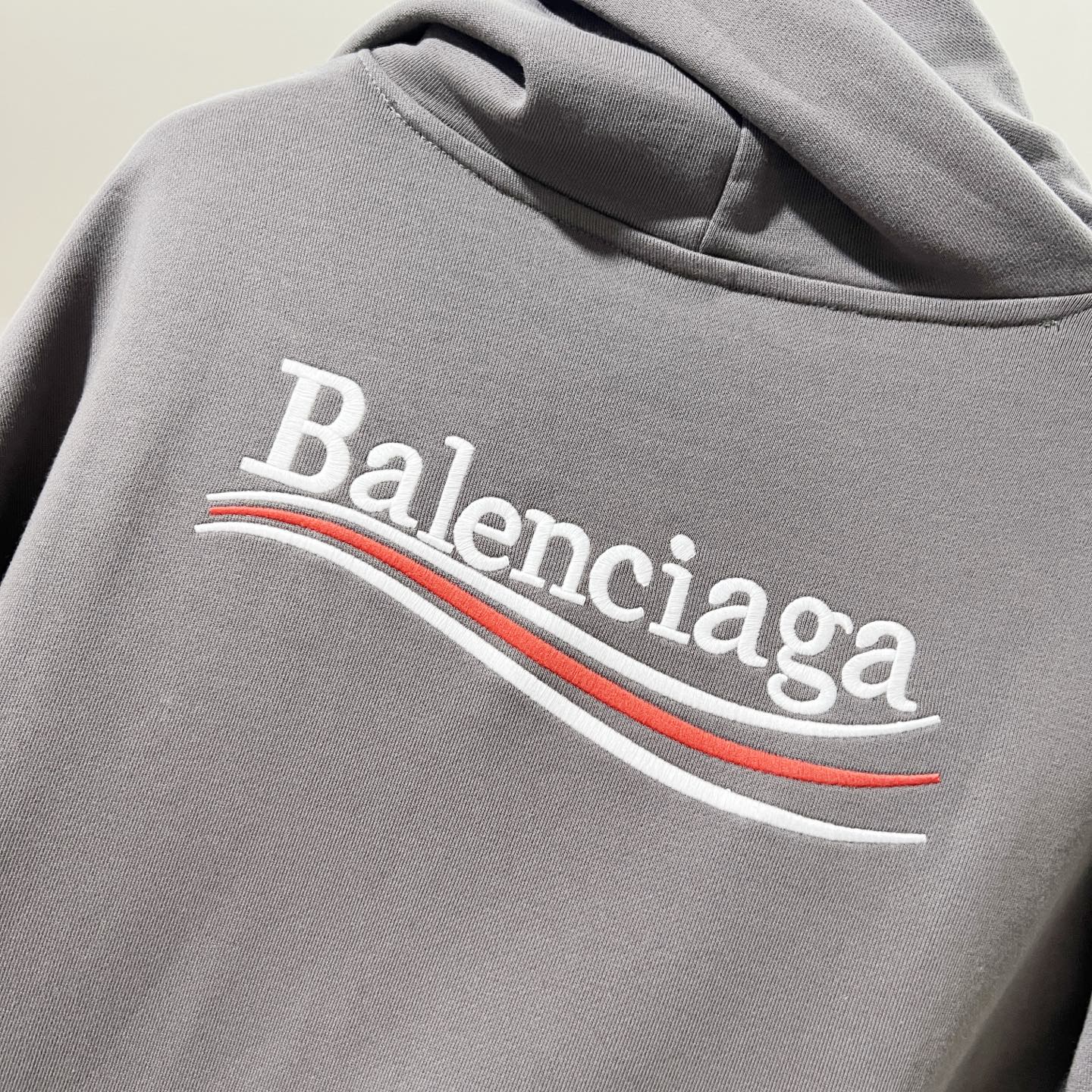 BALENCIAGA 420g Cotton Hoodie with Classic Front &amp; Back Coca-Cola Wave Logo Embroidery