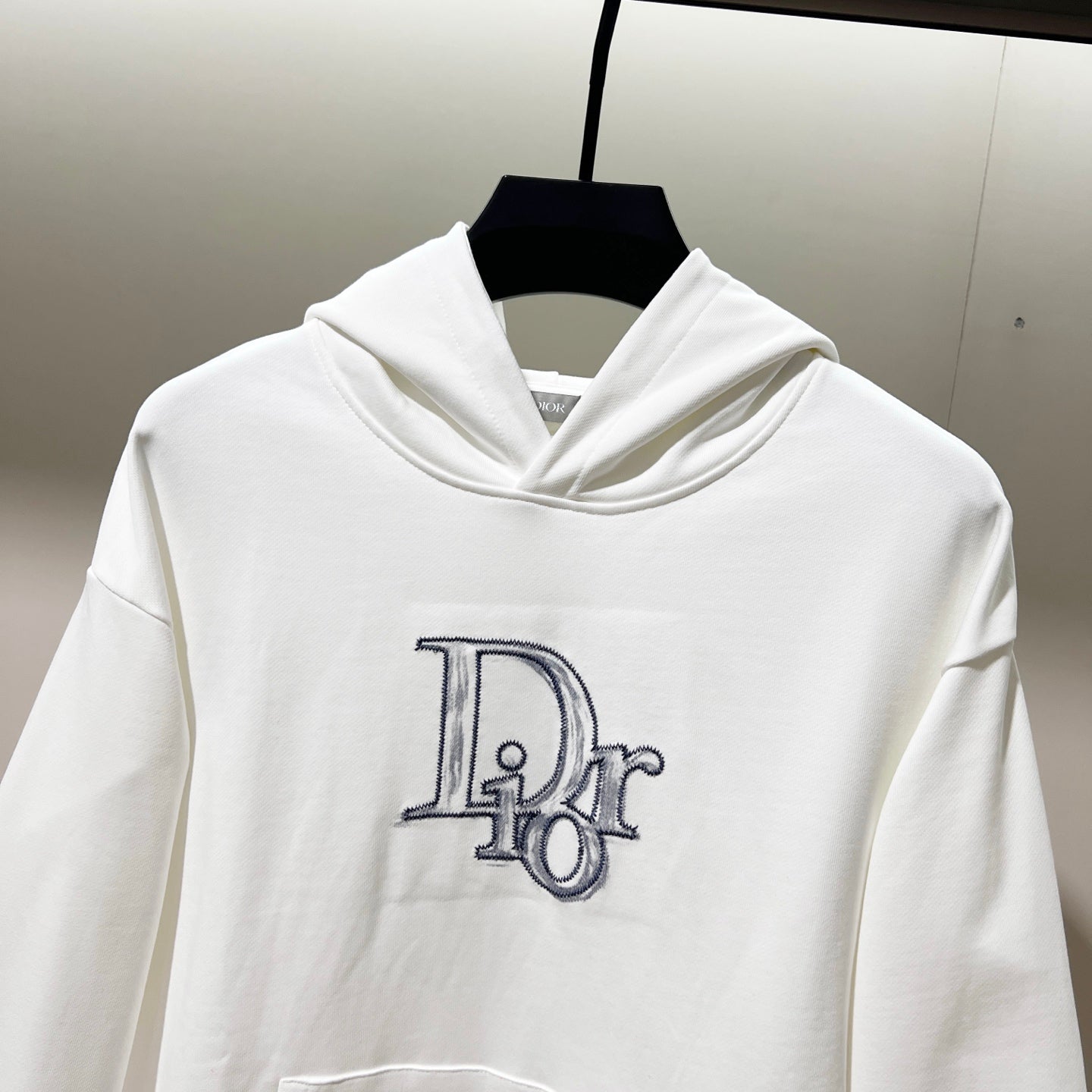 DIOR 420g Cotton Hoodie with Embroidered Logo &amp; Graffiti Ink Detailing