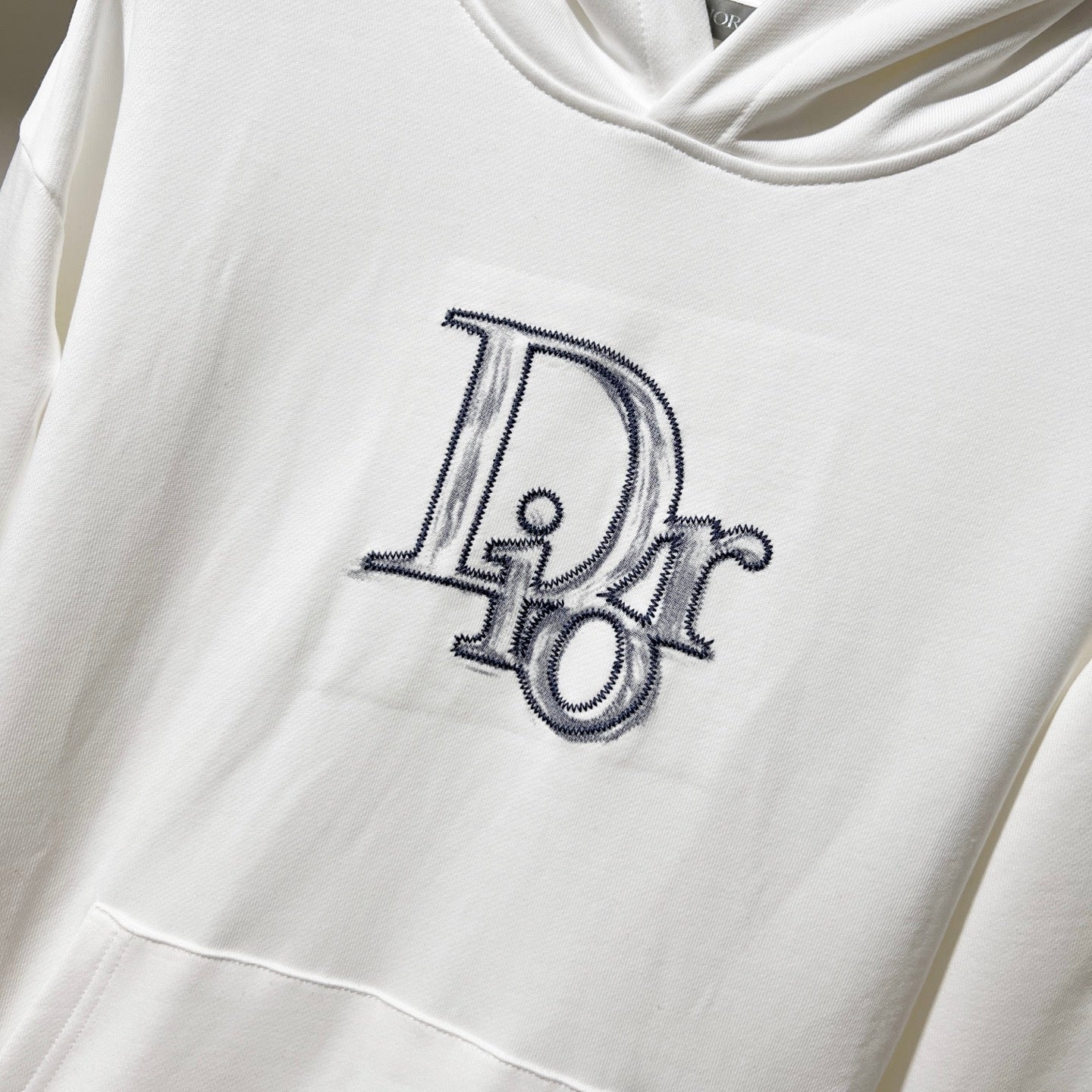 DIOR 420g Cotton Hoodie with Embroidered Logo &amp; Graffiti Ink Detailing