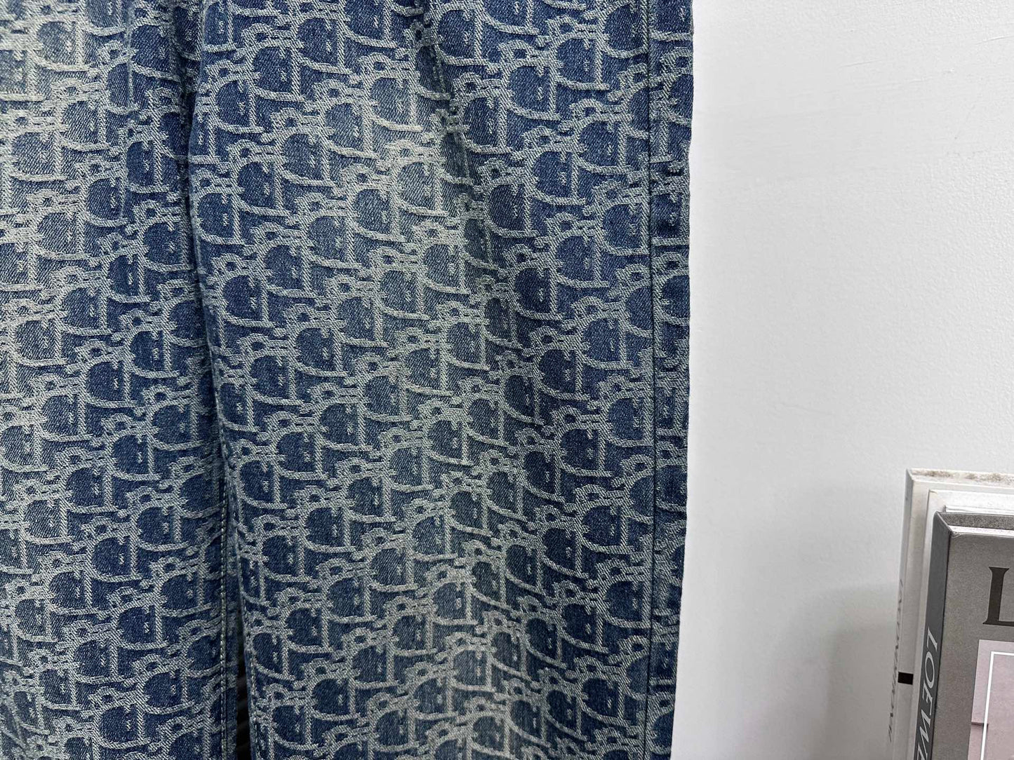 DIOR Printed Denim Wide-Leg Jeans