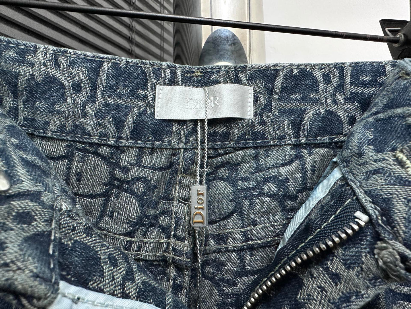 DIOR Printed Denim Wide-Leg Jeans